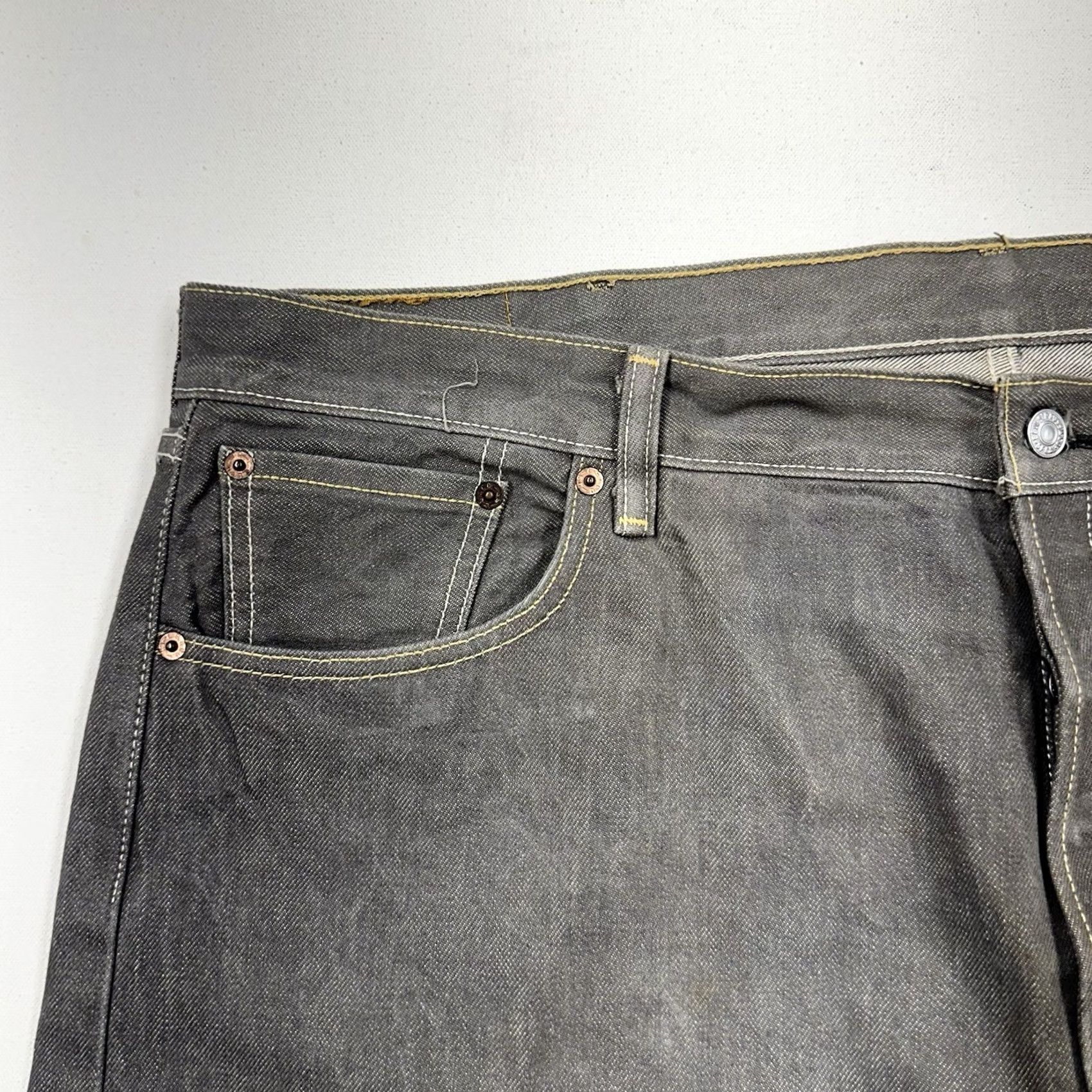 Levi's VINTAGE Levi's 501xx Jeans Straight Leg Mens 46x27 Gray Faded Button Fly Original 501 XX Size US 30 / EU 46 - 6 Thumbnail