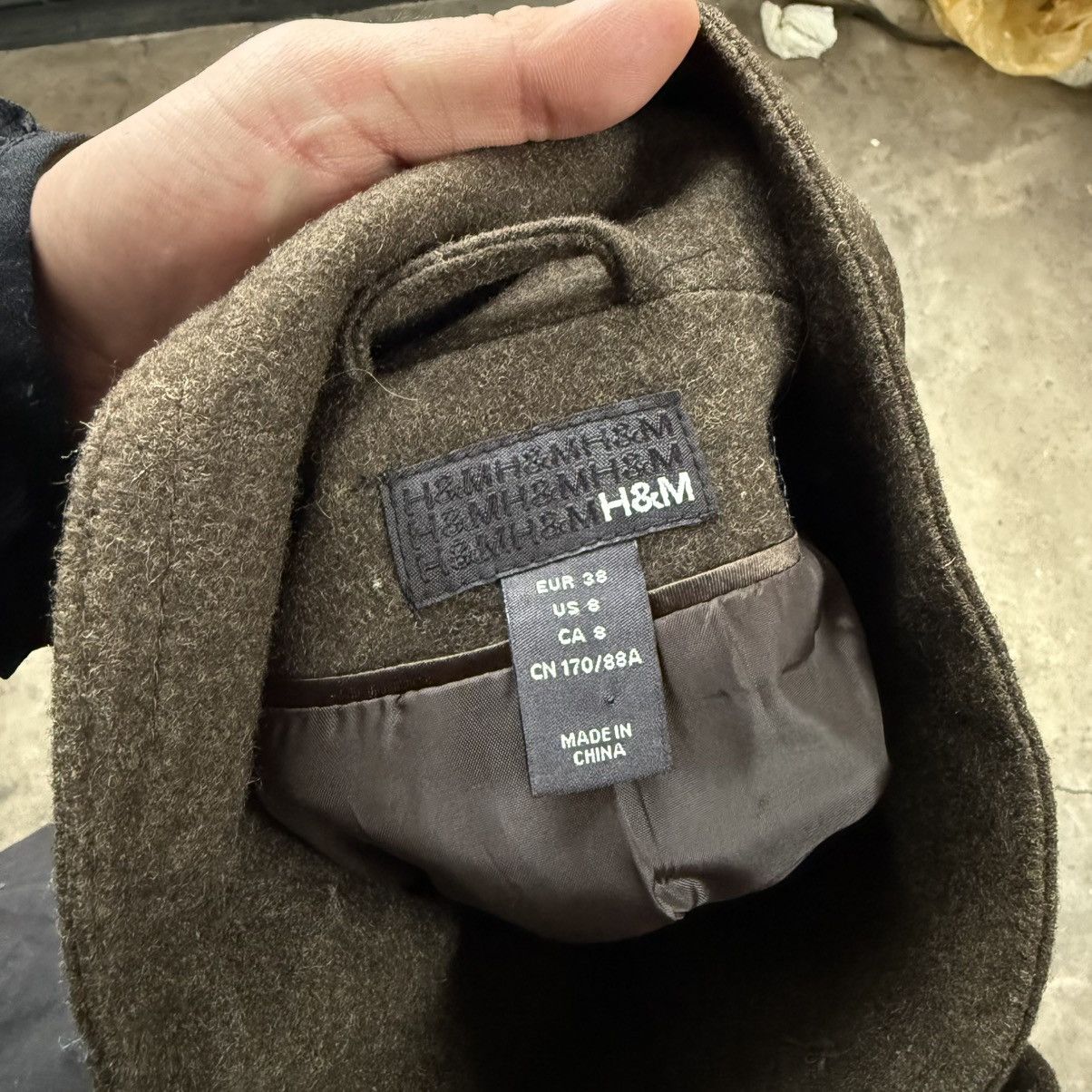 H&M H&M Khaki Wool Military Chic Coat Jacket Size M / US 6-8 / IT 42-44 - 6 Thumbnail