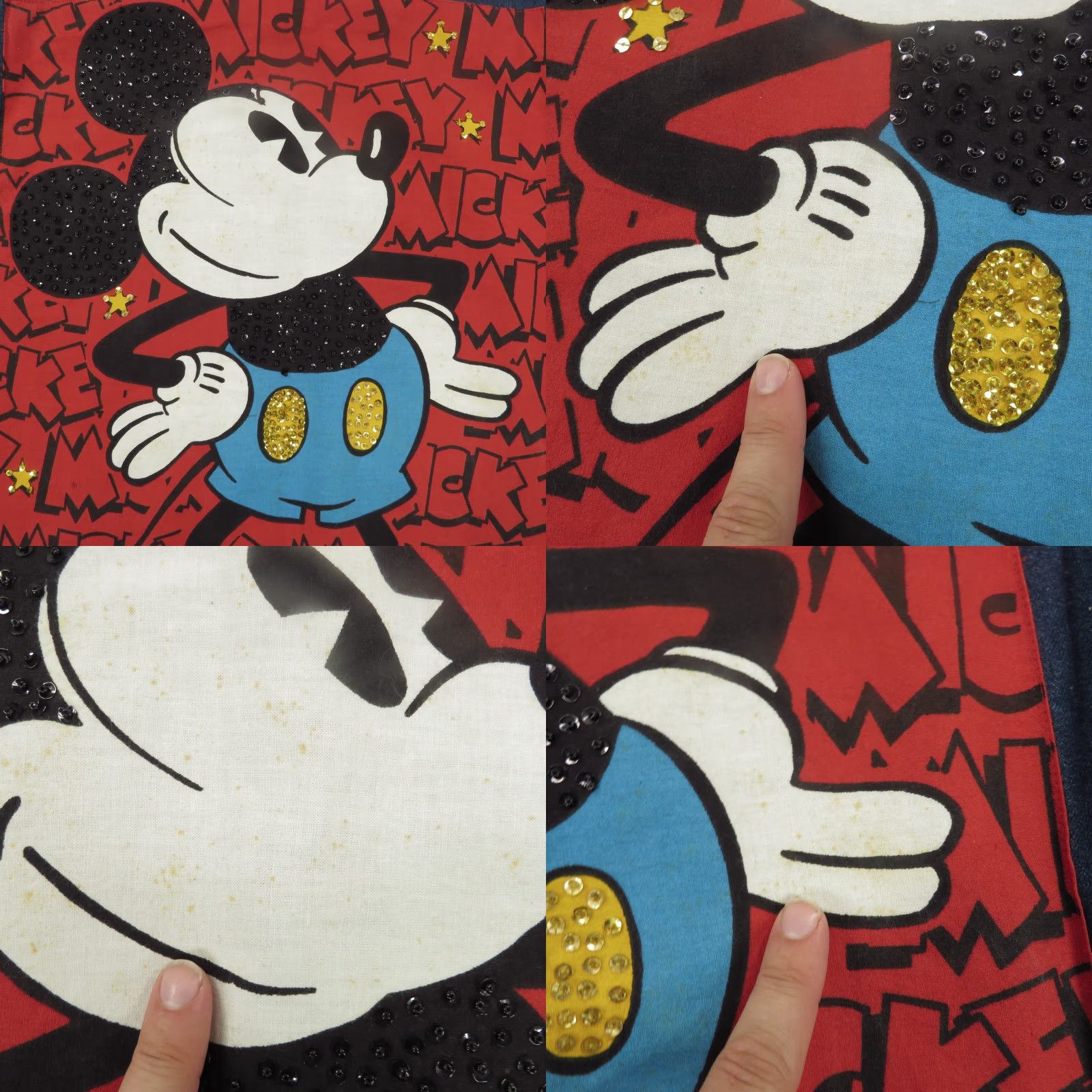 Mickey Unlimited VINTAGE Mickey Inc Jacket Mens XL Denim Big Graphic Trucker Jean 90s Sequin Stud Size US 36 / EU 52 - 9 Thumbnail