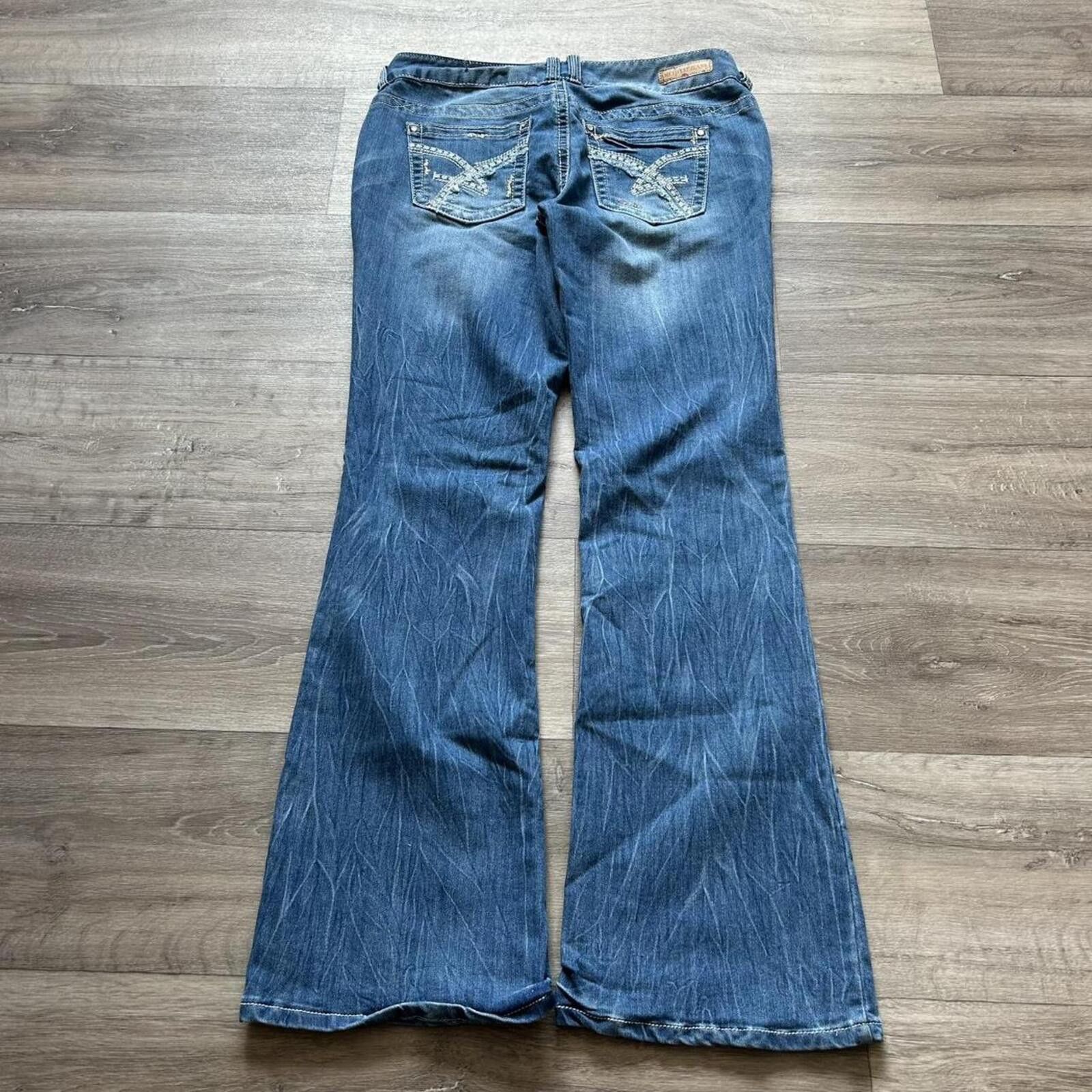 Other Sick Vintage y2k Flare Bootcut Denim Jeans size 11 Size 34" / US 12 / IT 48 - 1 Thumbnail
