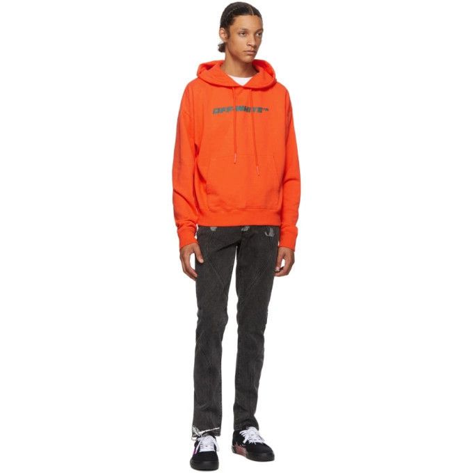 Off-White Orange Trellis Worker Logo Oversized Hoodie Size US M / EU 48-50 / 2 - 3 Thumbnail