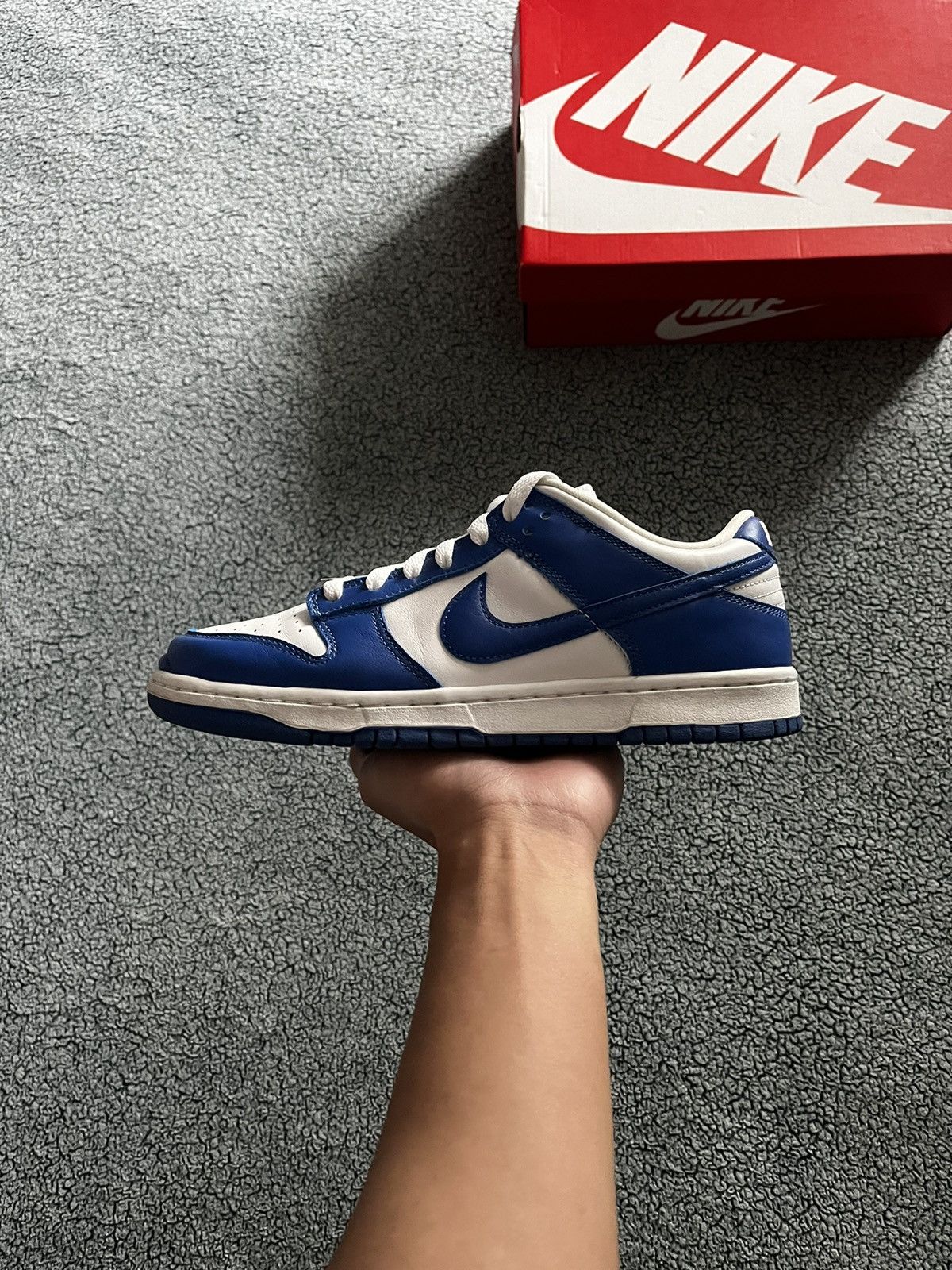 image of Nike Dunk Low Kentucky Shoes in Blue, Men's (Size 8)