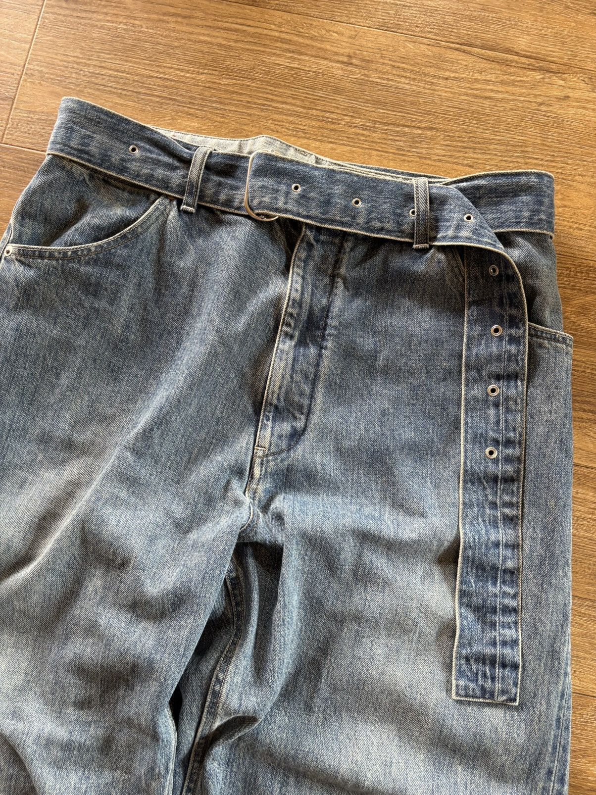 Jil Sander Jil Sander Wide Leg Belt Jeans Size US 30 / EU 46 - 4 Thumbnail