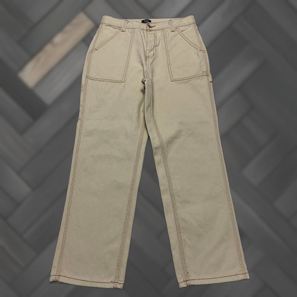 Vintage Simple Society Jeans Women's Carpenter Beige High Rise Relaxed Straight 9 Jeans Women Summer Fall Spring Winter 5-Pocket Cargo Pocket Mens? Size 30" / US 8 / IT 44 - 1 Thumbnail