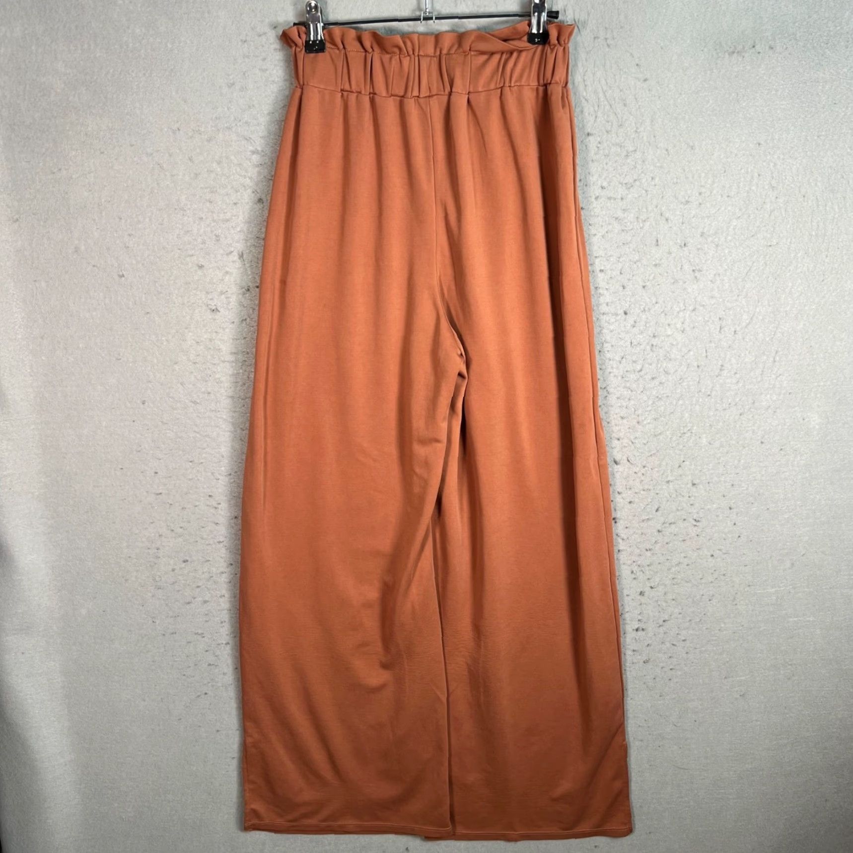 Mango Mango Womens XS High-Waisted Wide-Leg Rust Orange Pants Size 26" / US 2 / IT 38 - 2 Thumbnail
