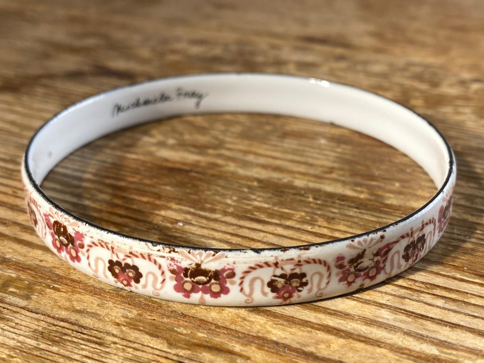Other Michaela Frey Vintage Enamel Bangle Bracelet Floral 7 cm Size ONE SIZE - 3 Thumbnail