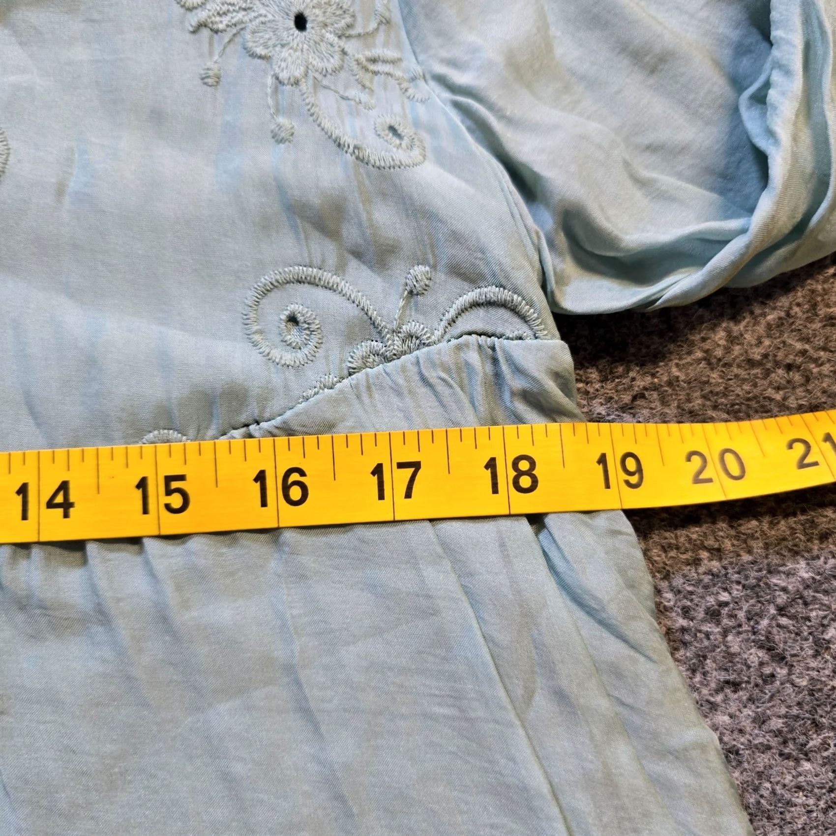 Vintage Bellambra Top Womens Large Green Silk Embroidery 3/4 Sleeve Casual Boho Hippie Shirt Womens L Green Embroidered Floral Silk Blouse Italian Made Size L / US 10 / IT 46 - 5 Thumbnail