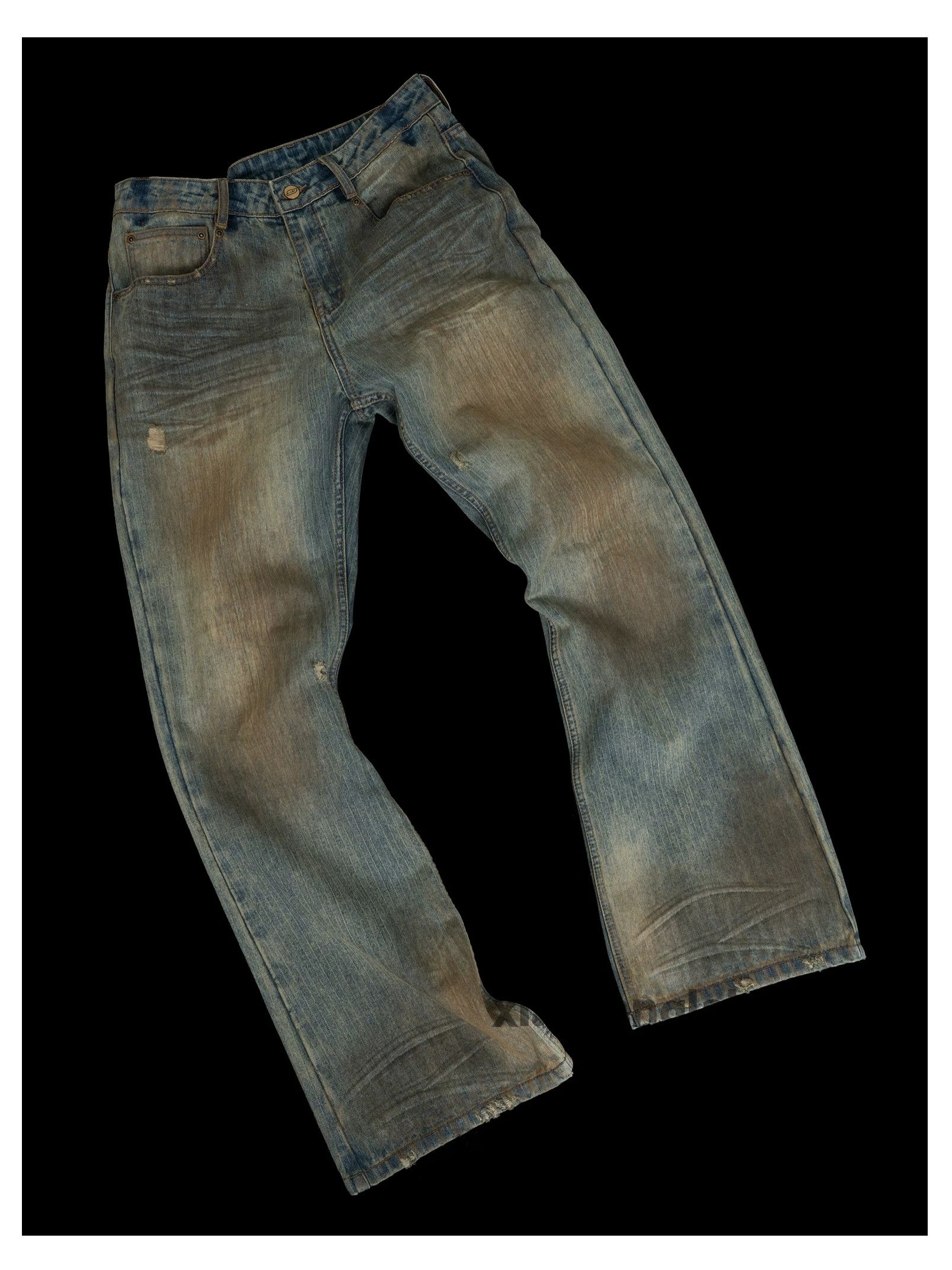 Jean × Vintage washed faded cleanfit damaged skate hiphop flared jeans Size US 34 / EU 50 - 6 Thumbnail