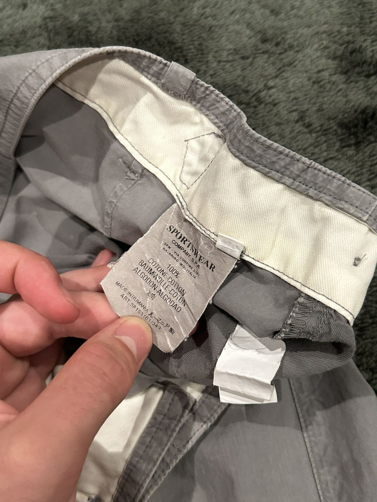 Stone Island Vintage Stone Island Light Grey Trousers Size US 32 / EU 48 - 10 Thumbnail
