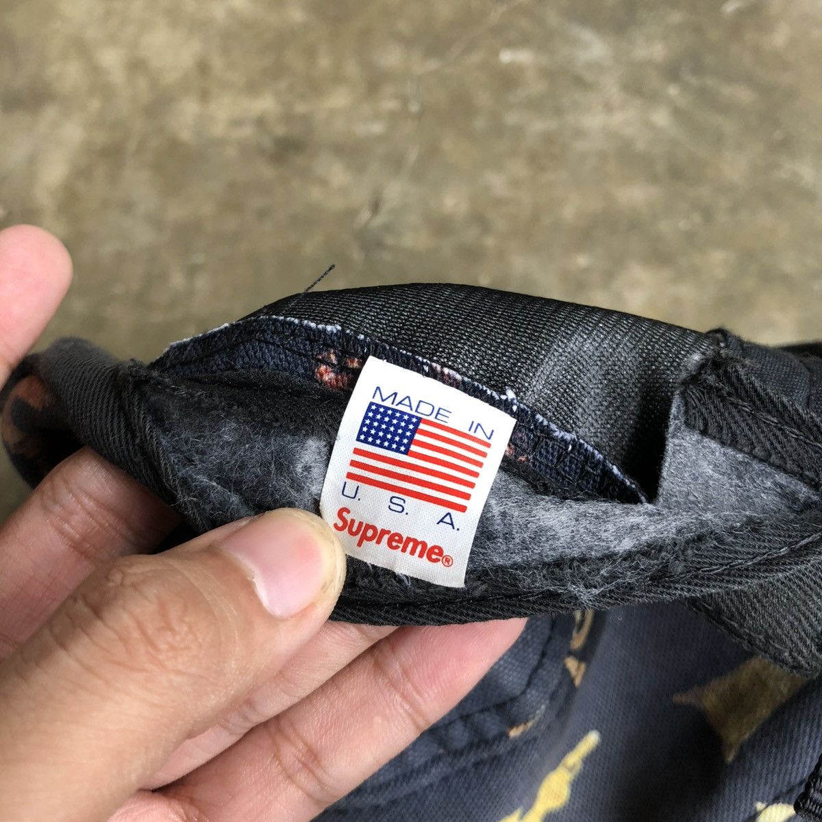 Supreme RARE🔥SS 13 Supreme Crosses Camp Cap Black Washed Size ONE SIZE - 8 Thumbnail