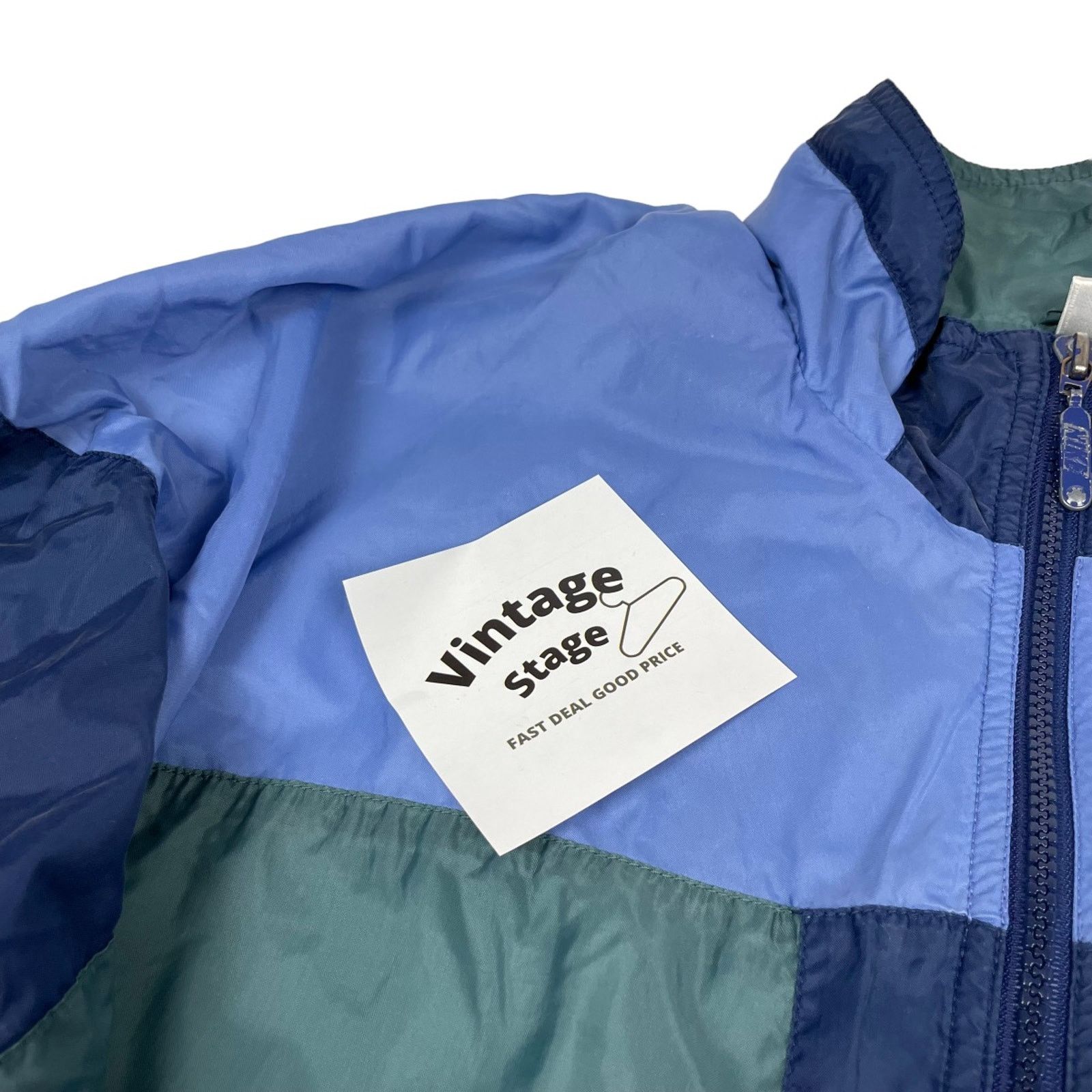 Nike × Vintage Vintage Nike 90s Windbreaker Jacket Size M Navy/purple Size US M / EU 48-50 / 2 - 3 Thumbnail