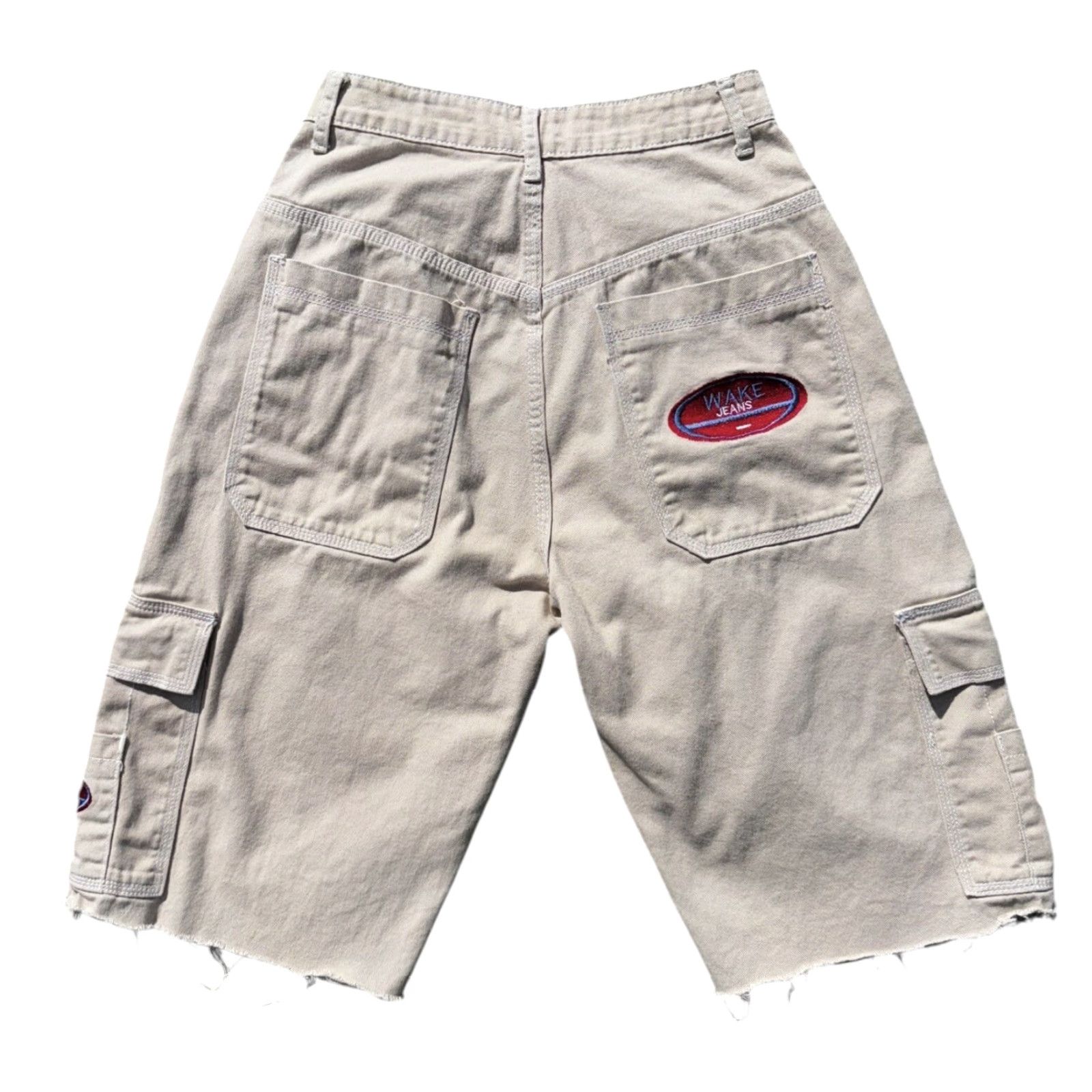 Shein Shein Bermuda Grunge Jean Shorts XS Beige Baggy Jorts Skater Y2K Style Tan Baggy Shorts Womens XS Size 26" / US 2 / IT 38 - 2 Thumbnail