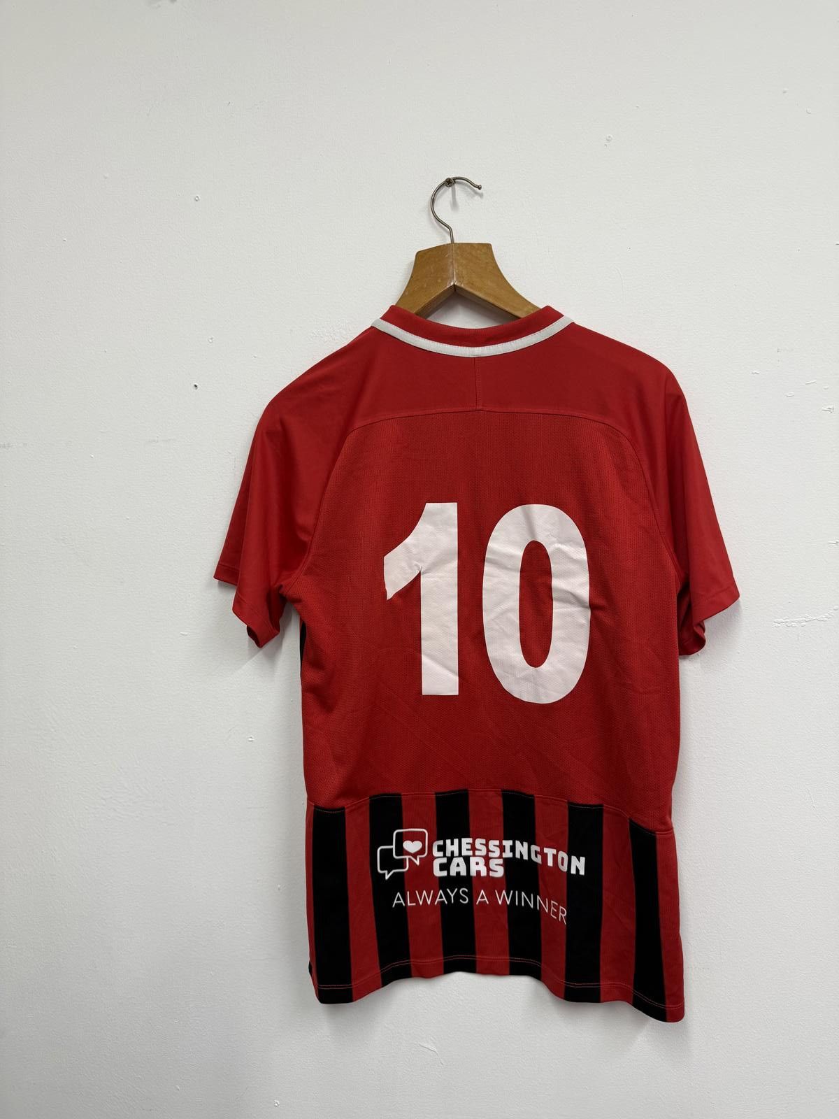 Nike Nike Dri-FIT Red and Black Striped Soccer Jersey Size US M / EU 48-50 / 2 - 4 Thumbnail