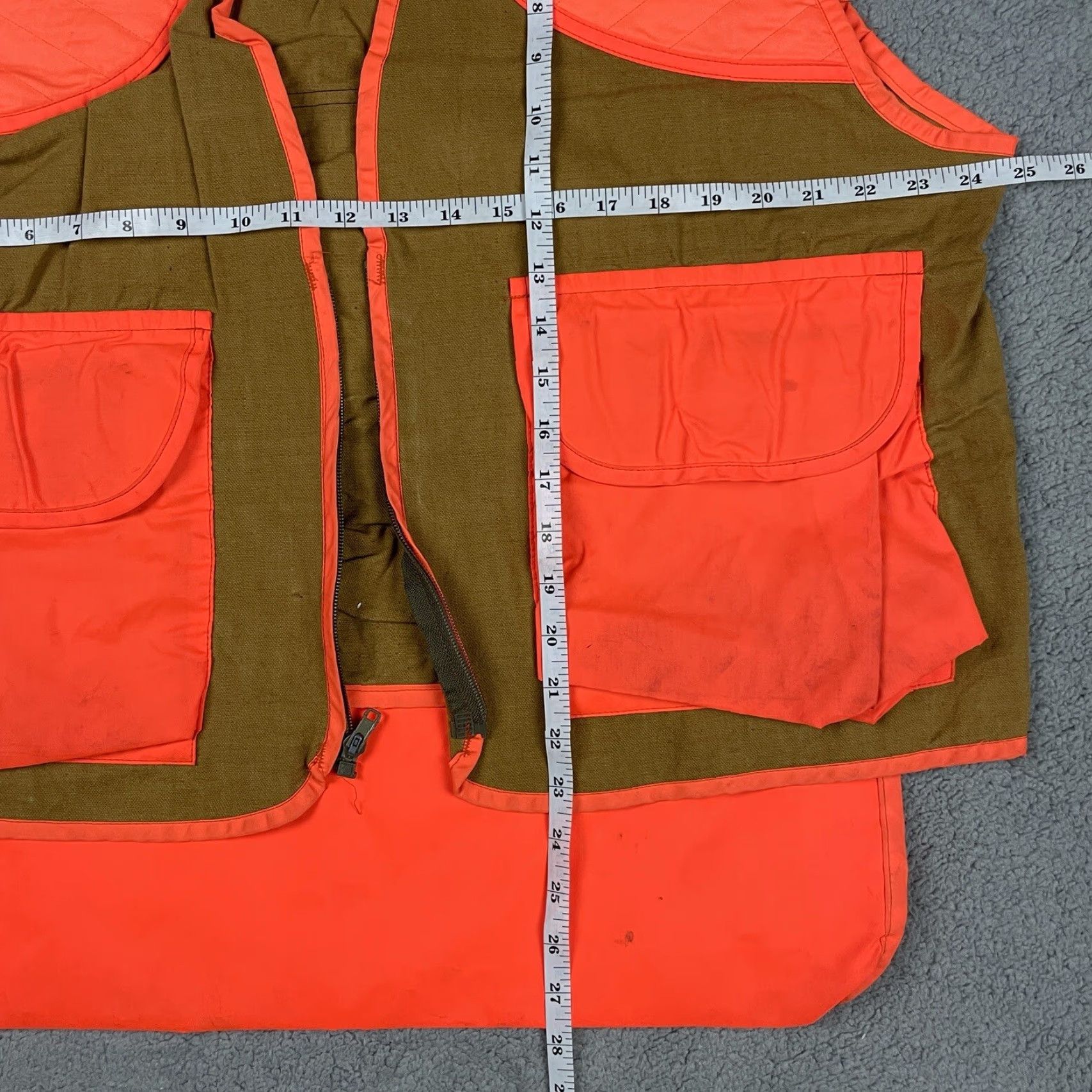 IDEA VINTAGE Ideal Vest Adult Large Orange Work Safety Hunting Mens Size 42R - 5 Thumbnail