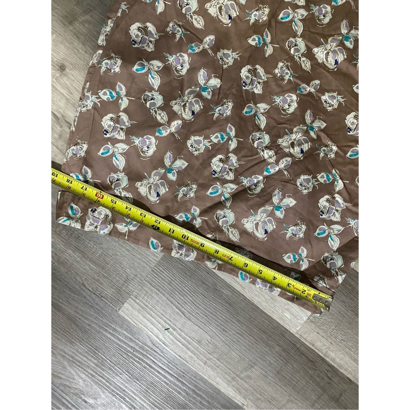 Loft LOFT Sandstone Brown Floral Pencil Skirt, Size 16 Size 38" / US 16 / IT 52 - 3 Thumbnail
