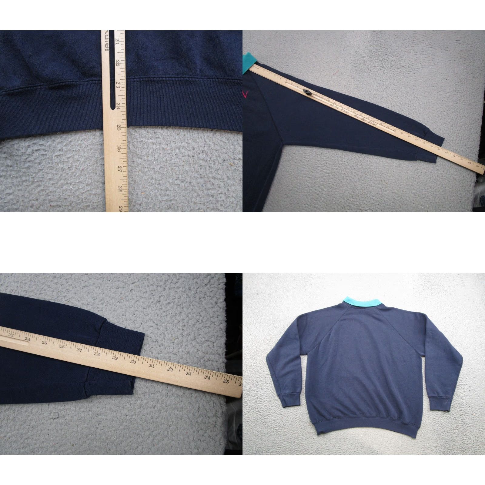 Vintage VINTAGE Brindar Collared 1989 90s 80s Sweatshirt Women's XL Blue Cotton Pullover Sweater Shirt Size XL / US 12-14 / IT 48-50 - 8 Thumbnail