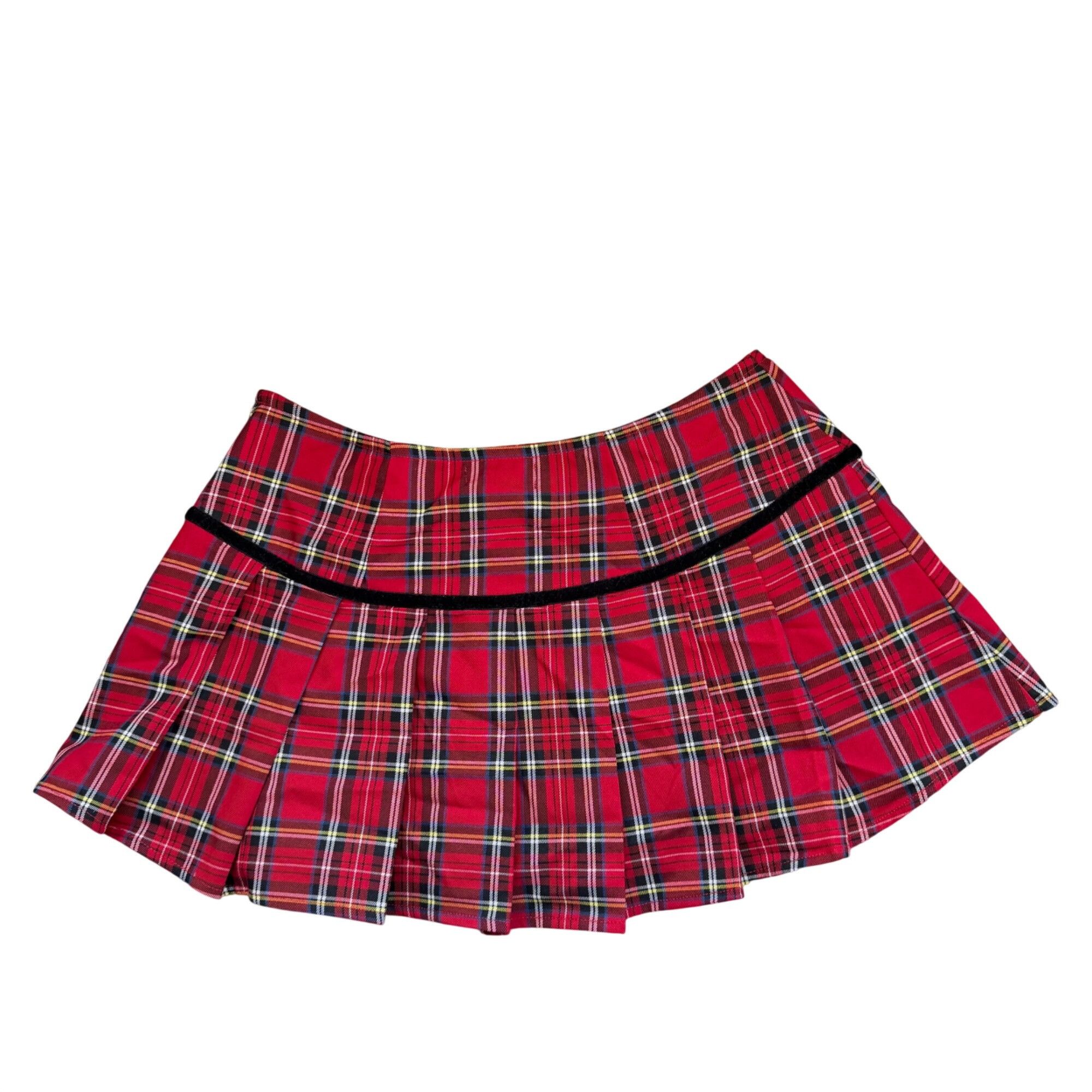 Other Social Collison Punk Plaid Pleated School Girl Mini Skirt S Size 25" / US 0 / IT 36 - 5 Thumbnail