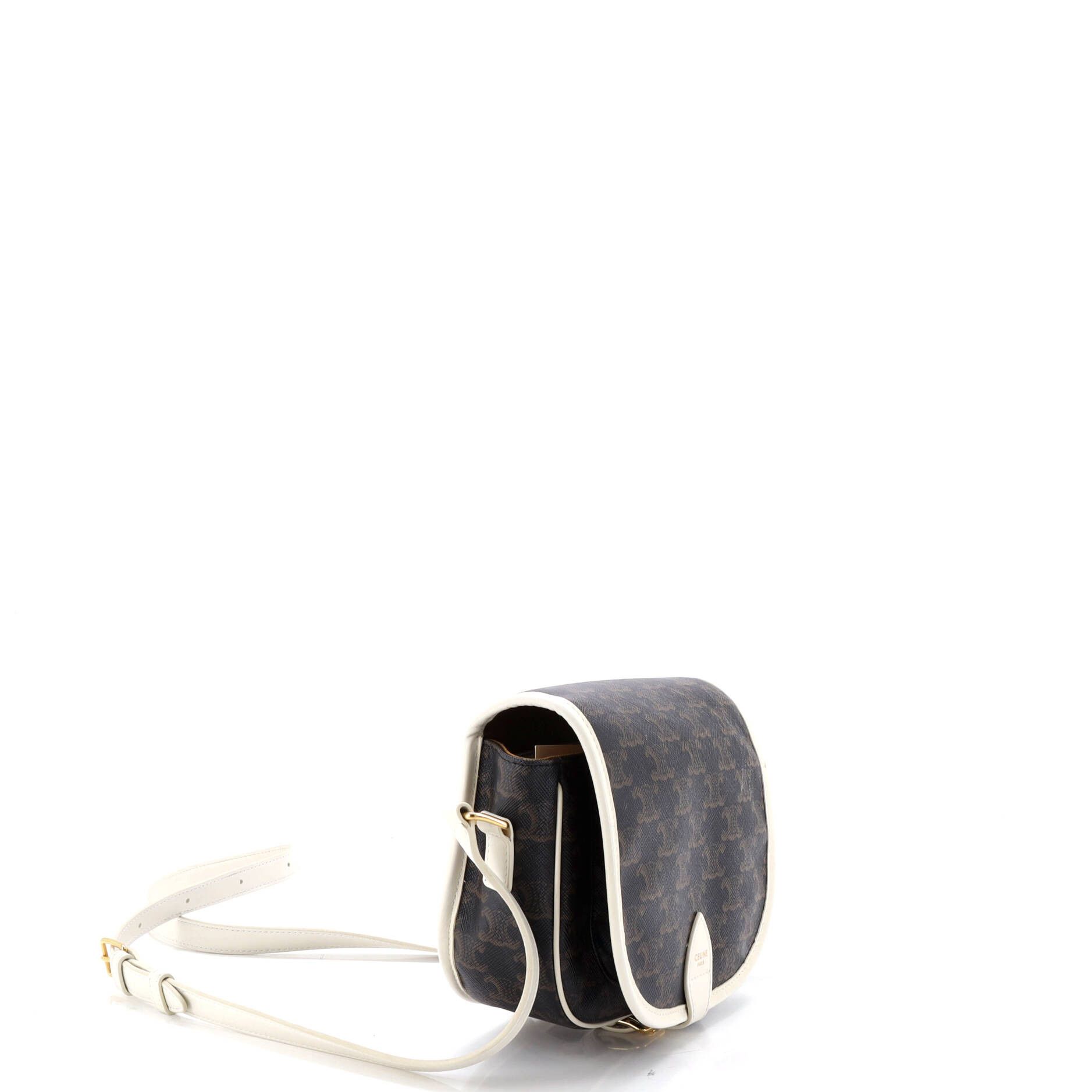 Celine Folco Bag Triomphe Coated Canvas Medium Size ONE SIZE - 1 Thumbnail