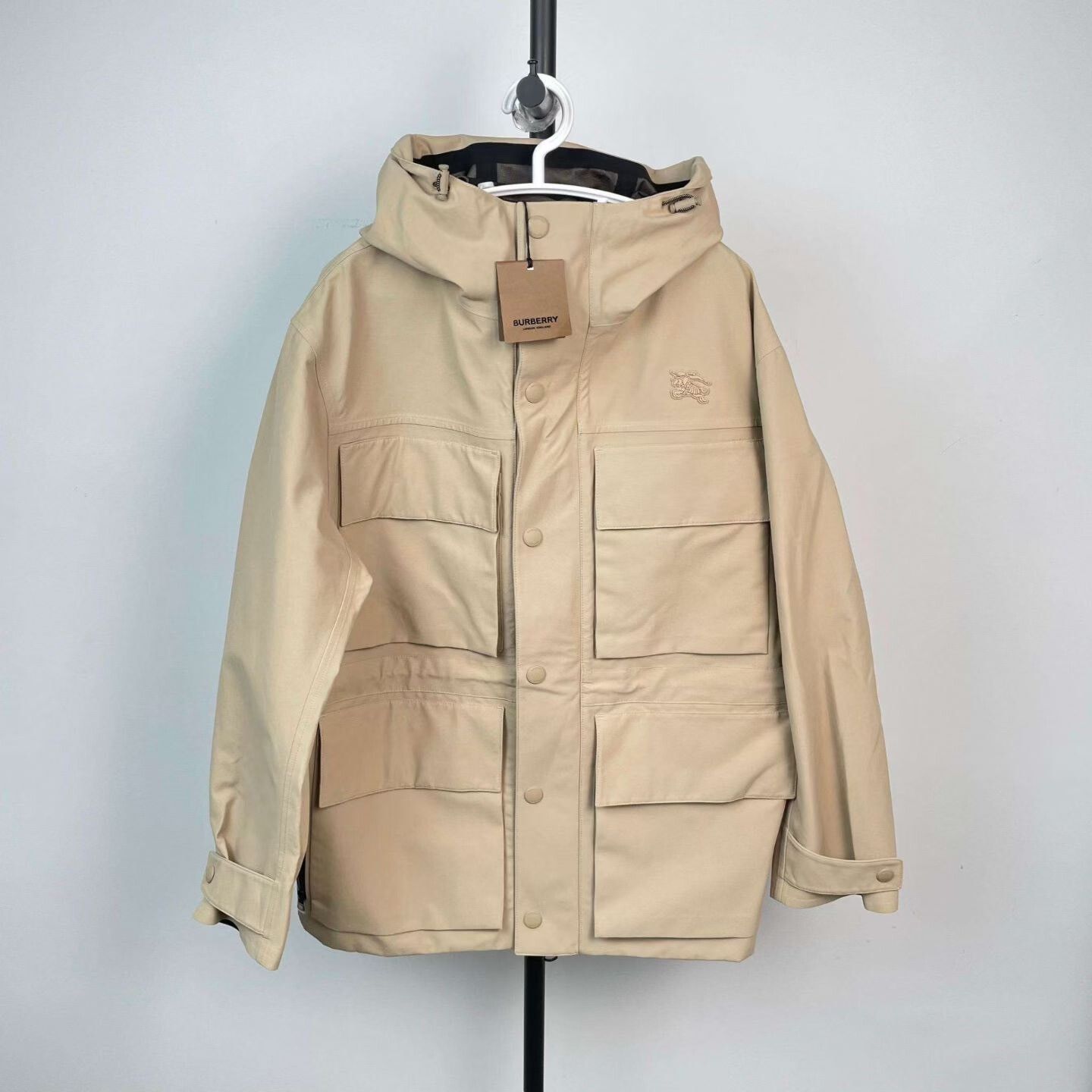 Burberry Burberry Beige Hooded Coat Size US M / EU 48-50 / 2 - 1 Thumbnail