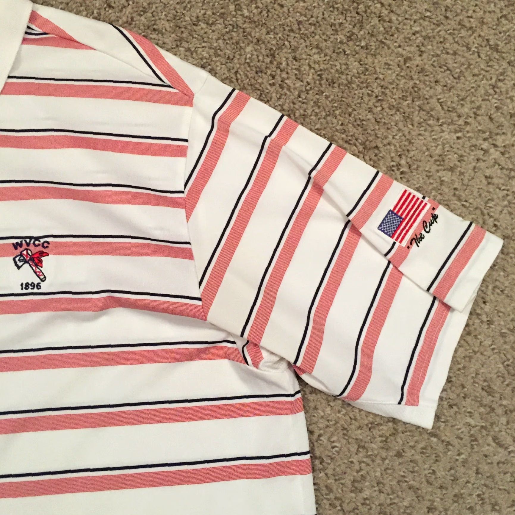 Adidas Adidas Polo Shirt Mens Large Red Striped Short Sleeve Climacool Polo Shirt L Red Mens Size US L / EU 52-54 / 3 - 4 Thumbnail