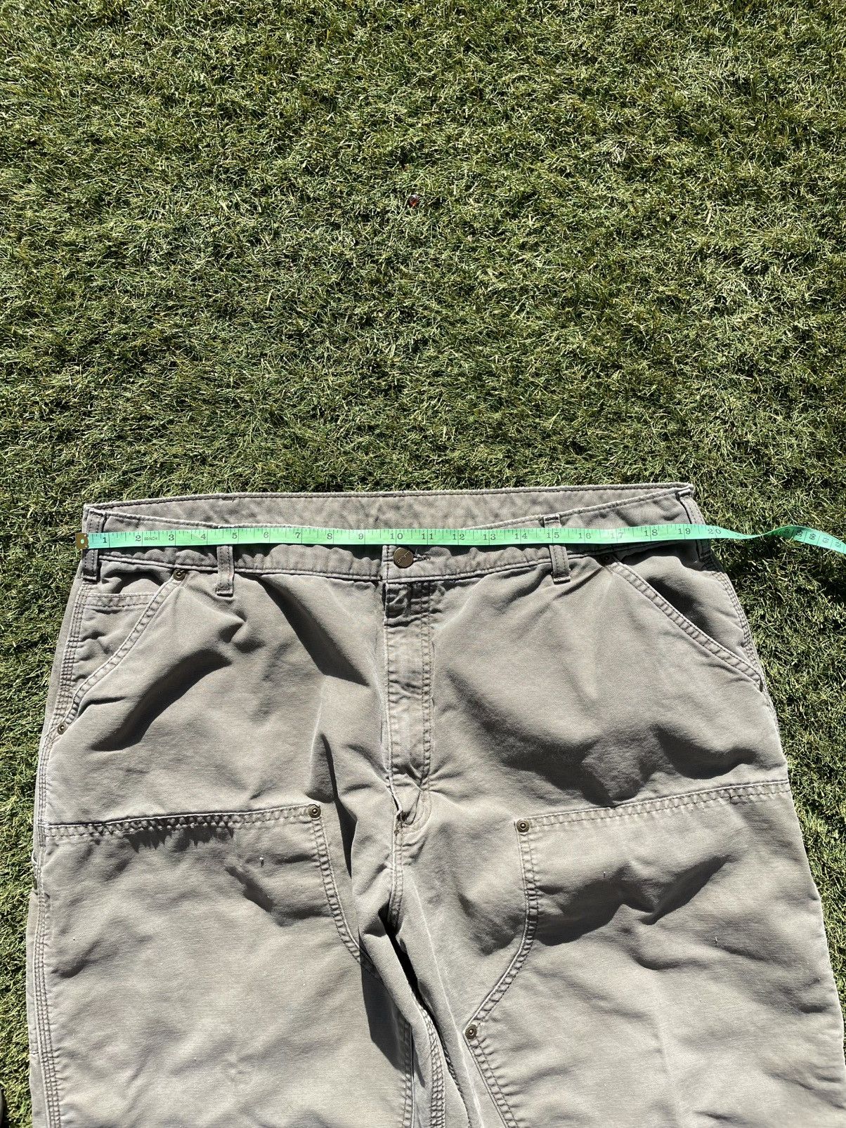 Carhartt Carhartt Double Knee Work Pants Mens 42x34 Green Canvas B195 Size US 42 / EU 58 - 7 Thumbnail