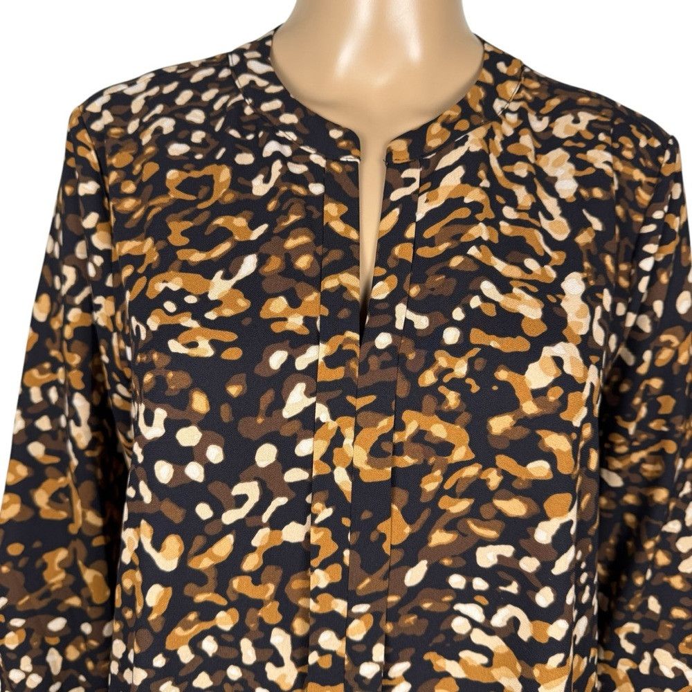 Other Dana Buchman 3/4 Sleeve Split Neck Animal Print Blouse Size Size L / US 10 / IT 46 - 2 Thumbnail