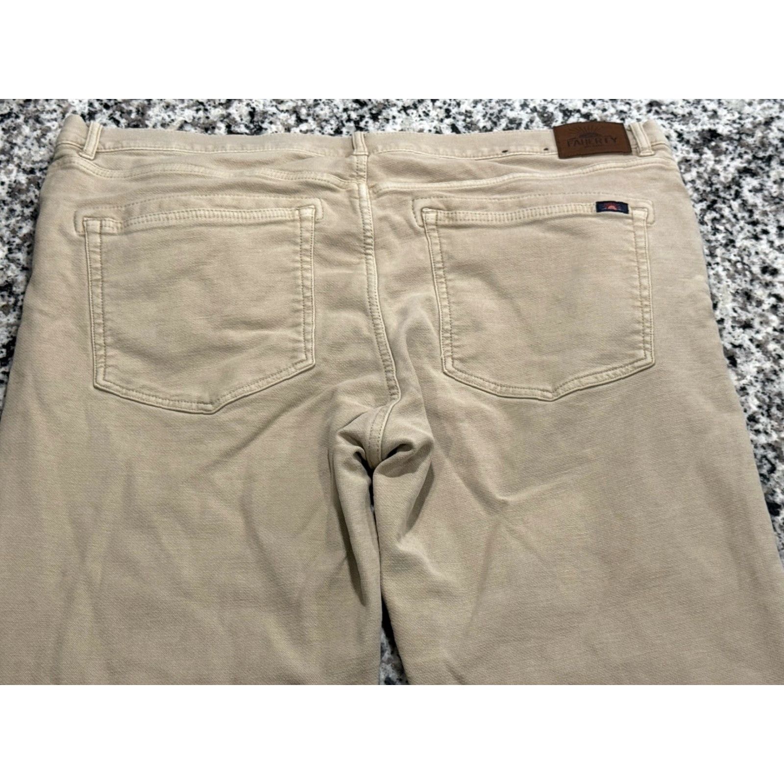 Faherty Faherty Pants 40 Slim Mid Cotton Blend Stretch 5 Pocket Desert Khaki Jeans Chino Straight Leg Men 40x31 Size US 40 / EU 56 - 5 Thumbnail