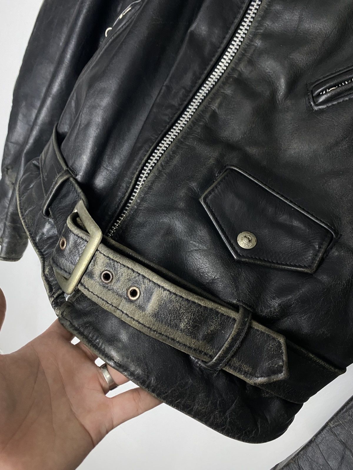Schott Rare Vintage 80s Schott Perfecto Double Collar Size 40 Size US L / EU 52-54 / 3 - 5 Thumbnail