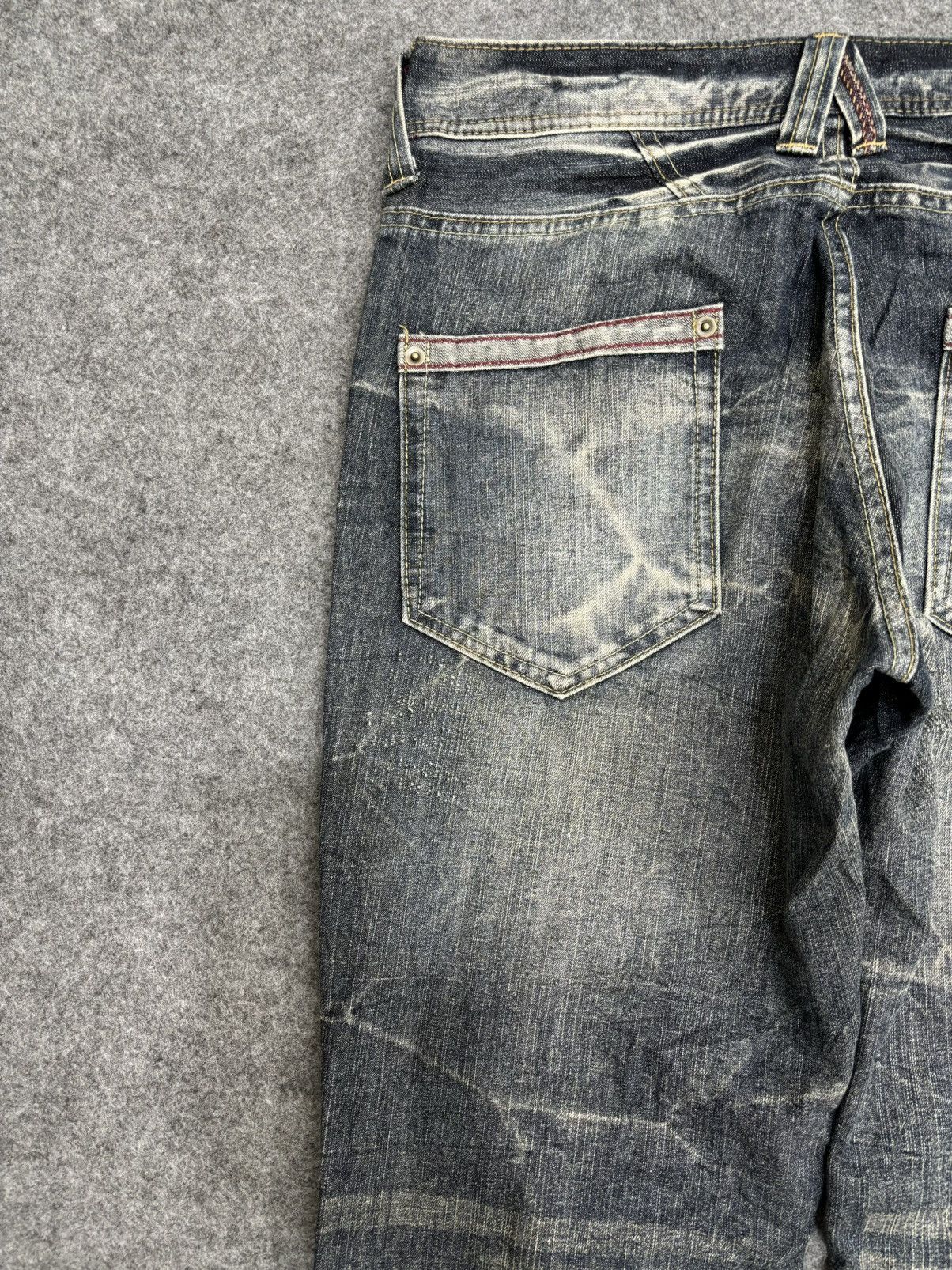 Japanese Brand × Seditionaries 💥Insane 90s Style💥Superubis Valetta Cracked Fades Denim F499 Size US 32 / EU 48 - 11 Thumbnail