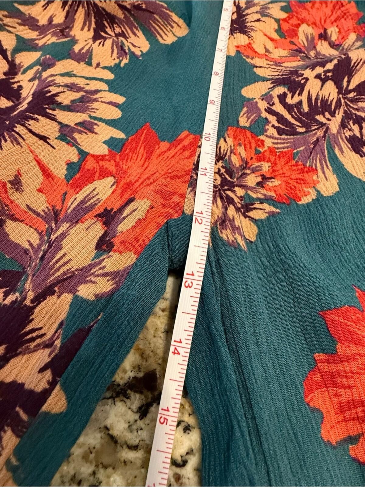 Other Honey Belle tropical crop pants green tan brown orange SZ LG Size 36" / US 14 / IT 50 - 9 Thumbnail