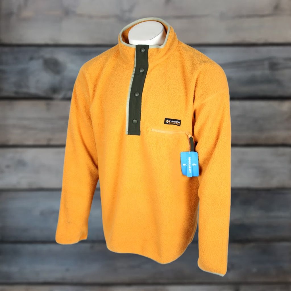 Vintage Columbia Men's Helvetia II Half Snap Fleece Pullover XL Orange AM5780 861 Jacket Size US XL / EU 56 / 4 - 1 Thumbnail