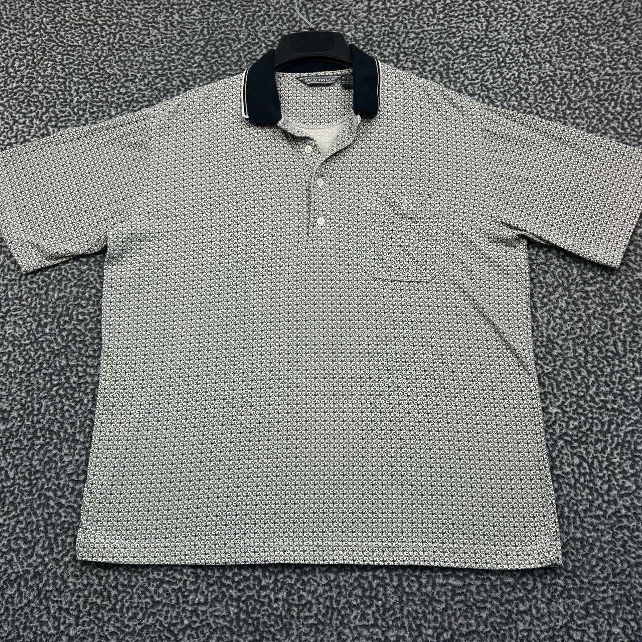 David Taylor David Taylor Men Large Polo Shirt Geometric Print Pocket Size US L / EU 52-54 / 3 - 1 Thumbnail