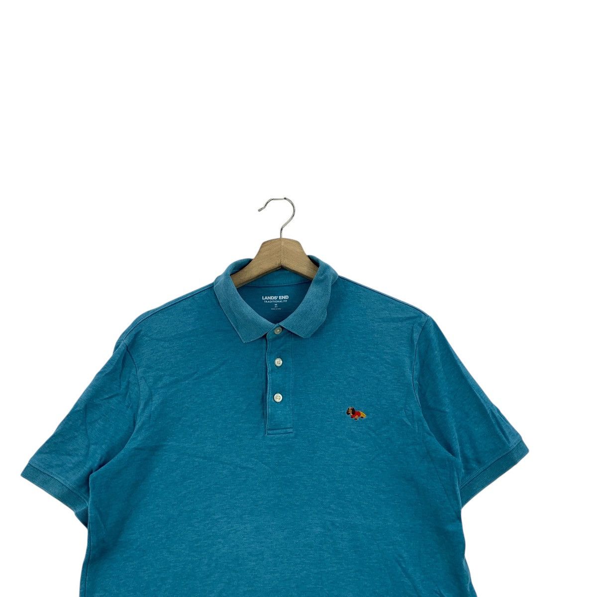 Lands' End Vintage LANDS’ END Dog Embroidered Logo Polo Tee Shirt Top Size M / US 6-8 / IT 42-44 - 2 Thumbnail