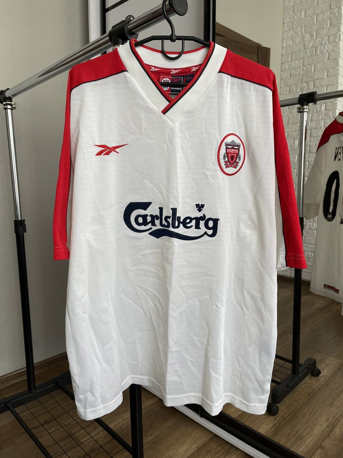 Reebok 1998/1999 Reebok Liverpool Owen Vintage Soccer Jersey Tee Size US XL / EU 56 / 4 - 8 Thumbnail