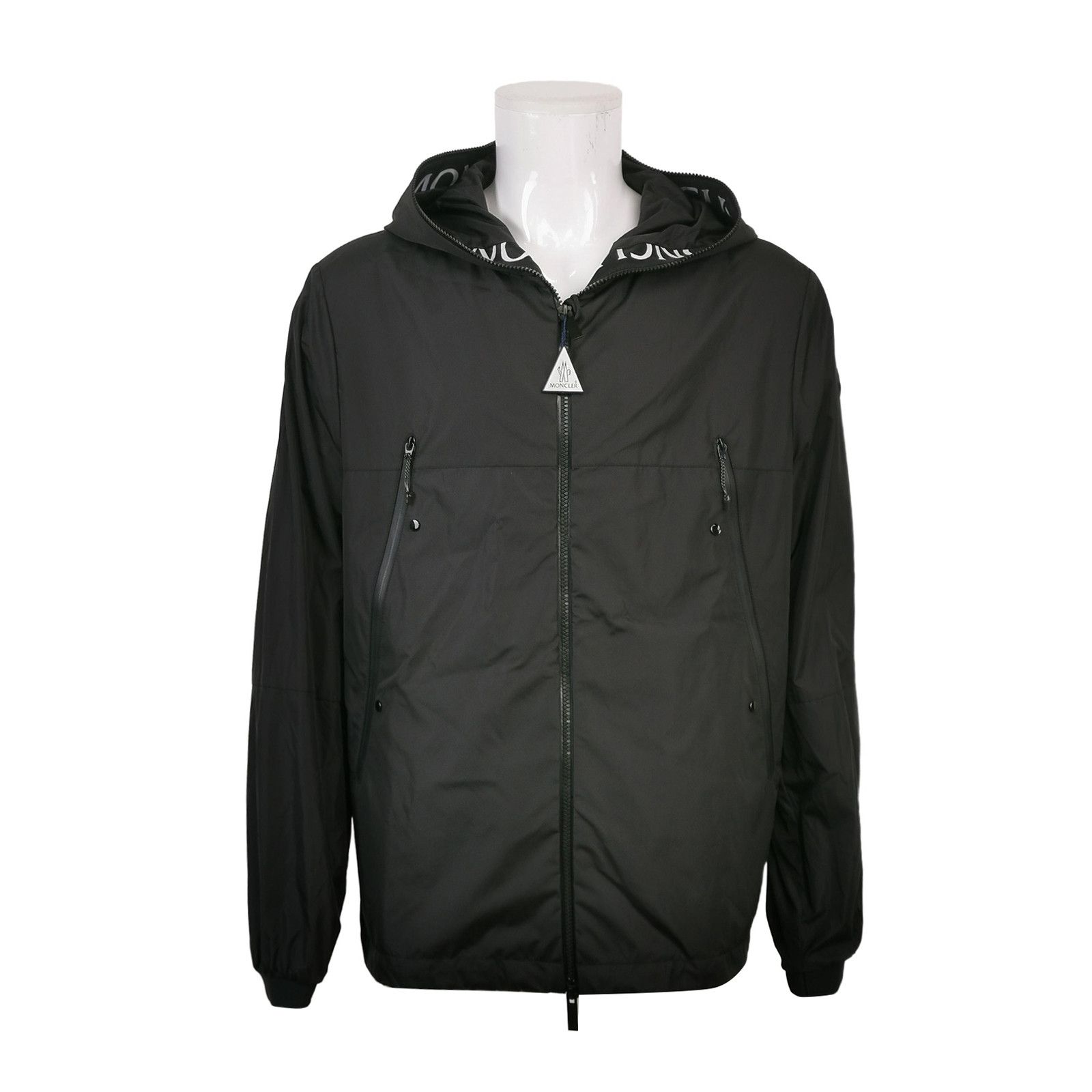 Moncler Moncler Black Zip-Up Hooded Jacket XL Size US XL / EU 56 / 4 - 1 Thumbnail