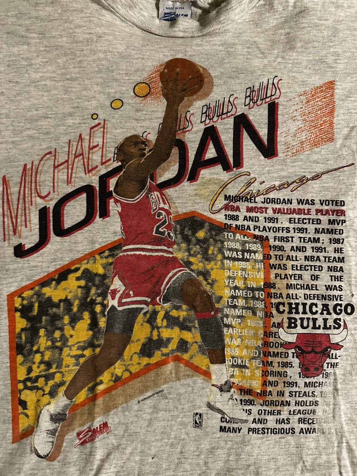 Salem Sportswear Michael Jordan Vintage Tee Salem Sportswear Size US M / EU 48-50 / 2 - 2 Thumbnail
