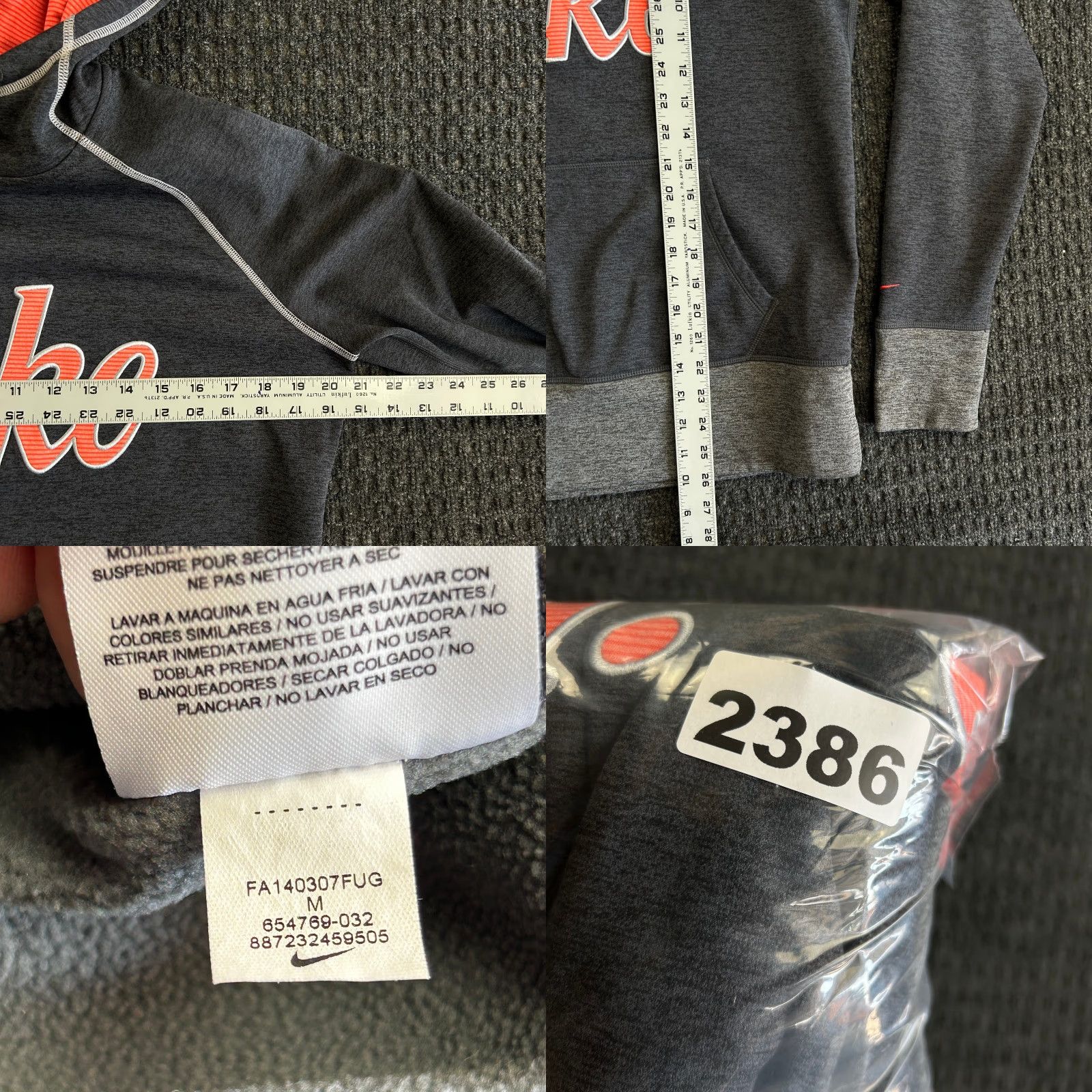 Nike Nike Hoodie Womens Therma-Fit Sweatshirt M Thumbholes Activewear Gray Pink Size M / US 6-8 / IT 42-44 - 8 Thumbnail