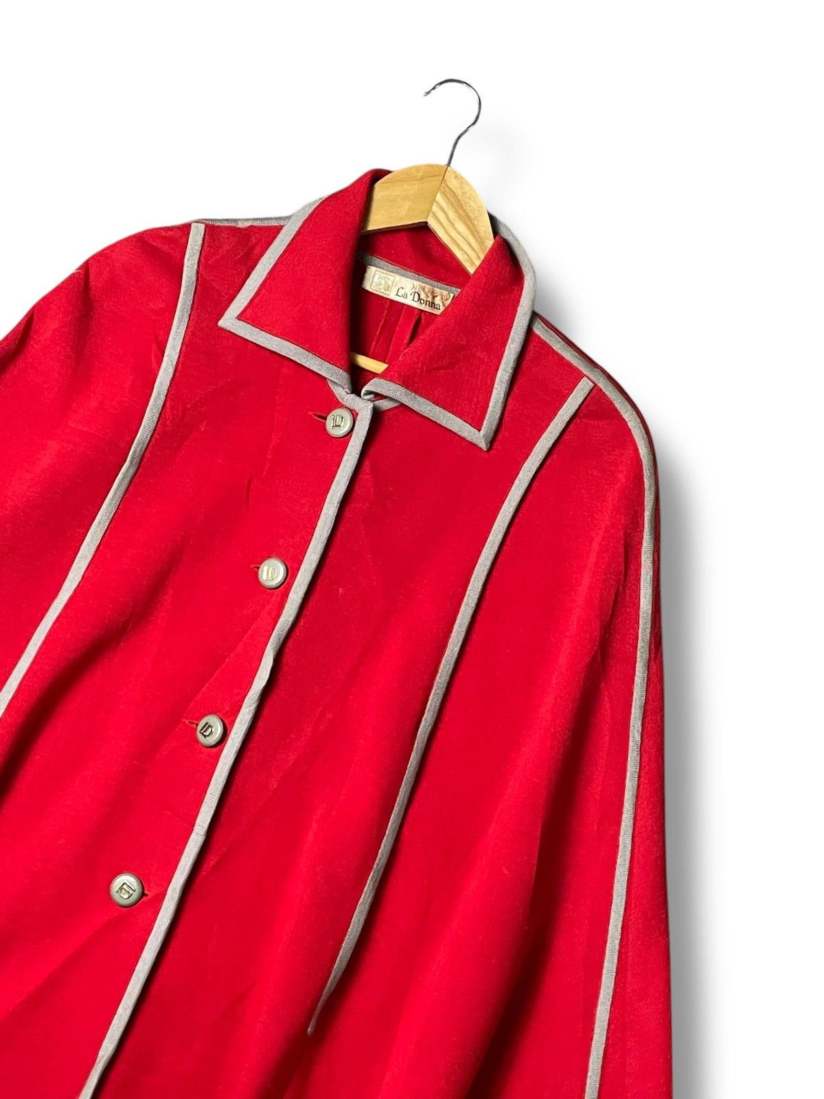 Designer × Japanese Brand × Vintage VTG Japanese Brand La Donna Red Cape (5) Size US L / EU 52-54 / 3 - 2 Thumbnail