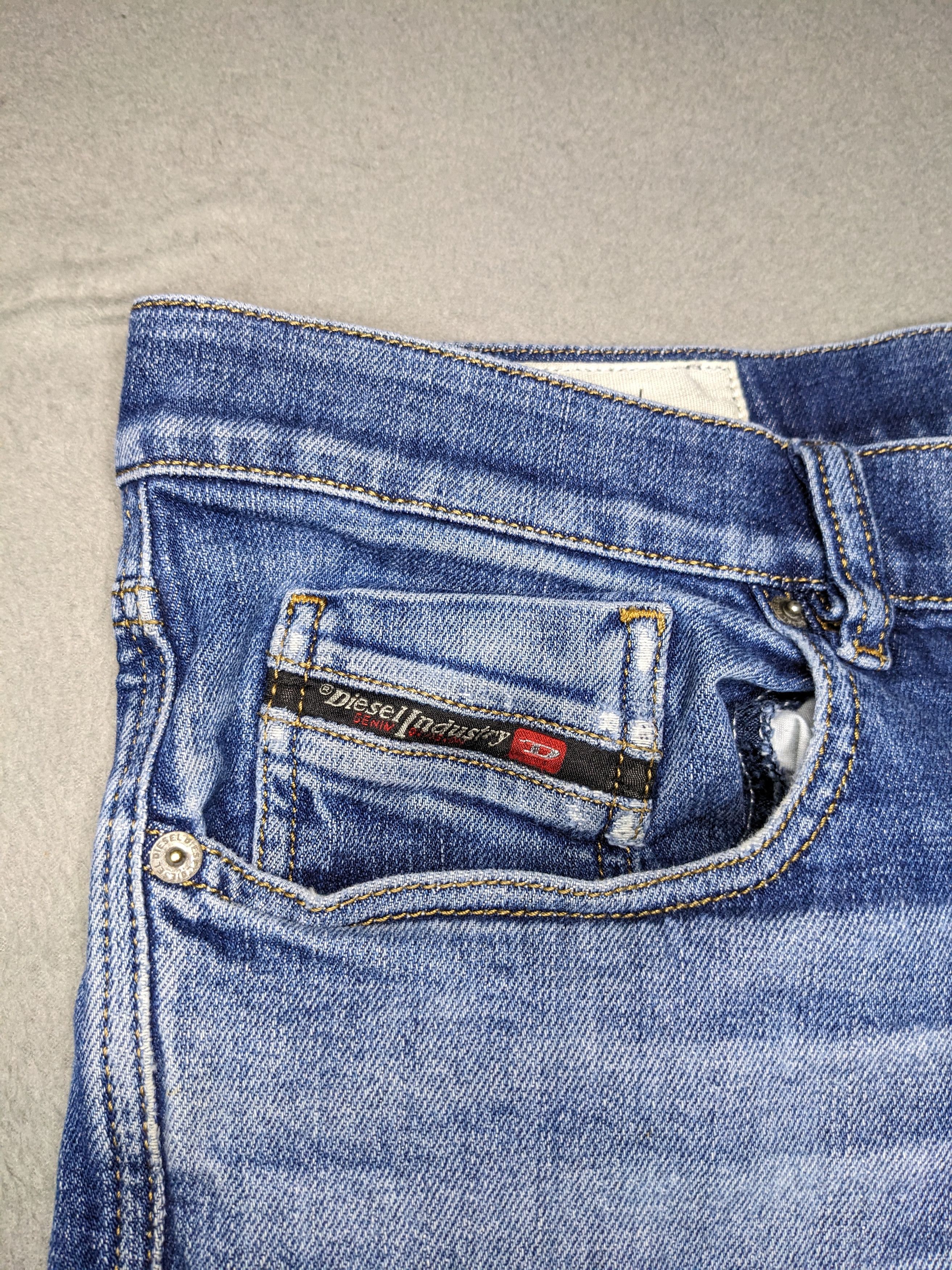 Diesel Diesel D-STRUKT Jeans 36x30 Slim Blue Denim Distressed Italy Size US 36 / EU 52 - 5 Thumbnail