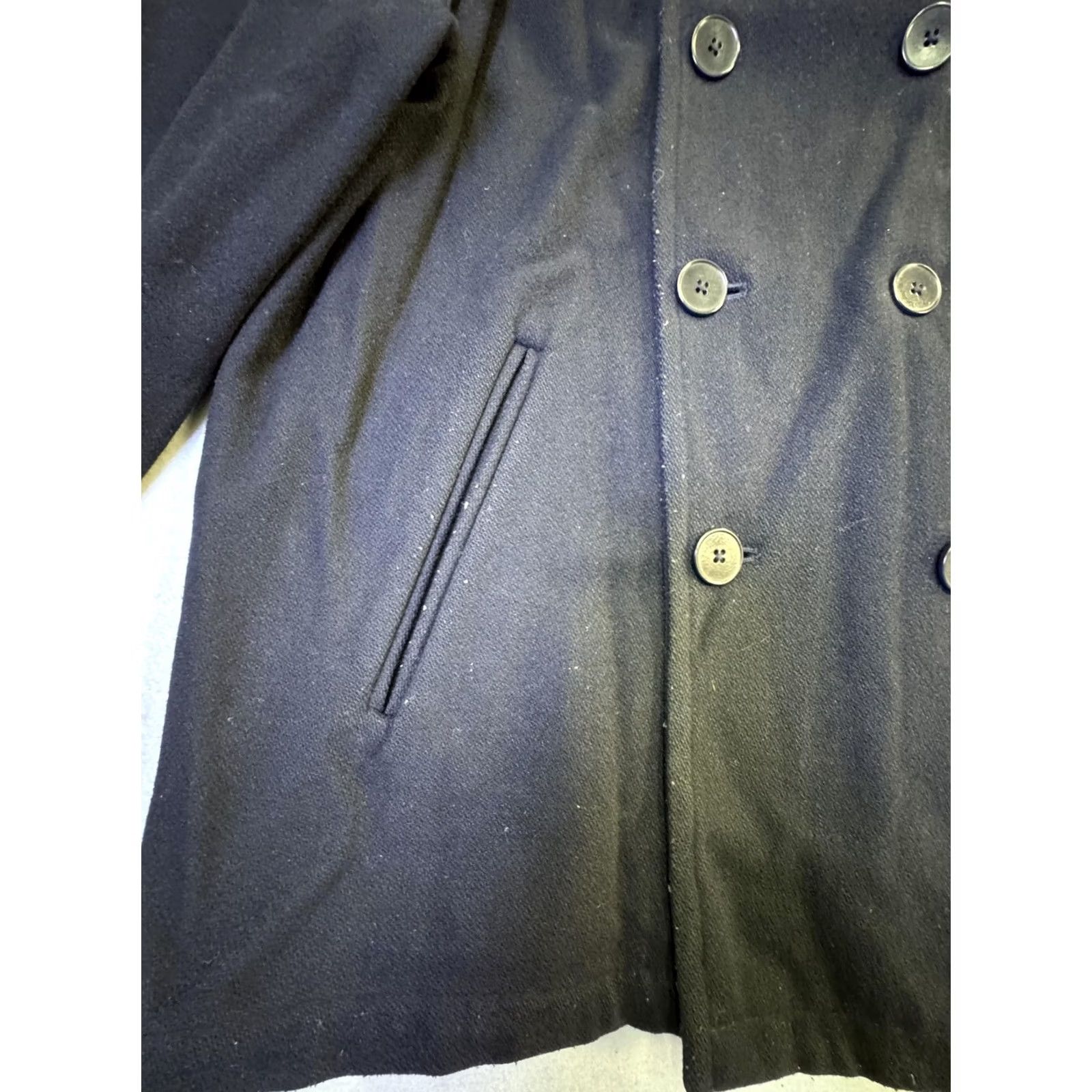 Calvin Klein VINTAGE Calvin Klein Coat Mens Medium Black Wool Pea Coat Classic Winter Size US M / EU 48-50 / 2 - 4 Thumbnail