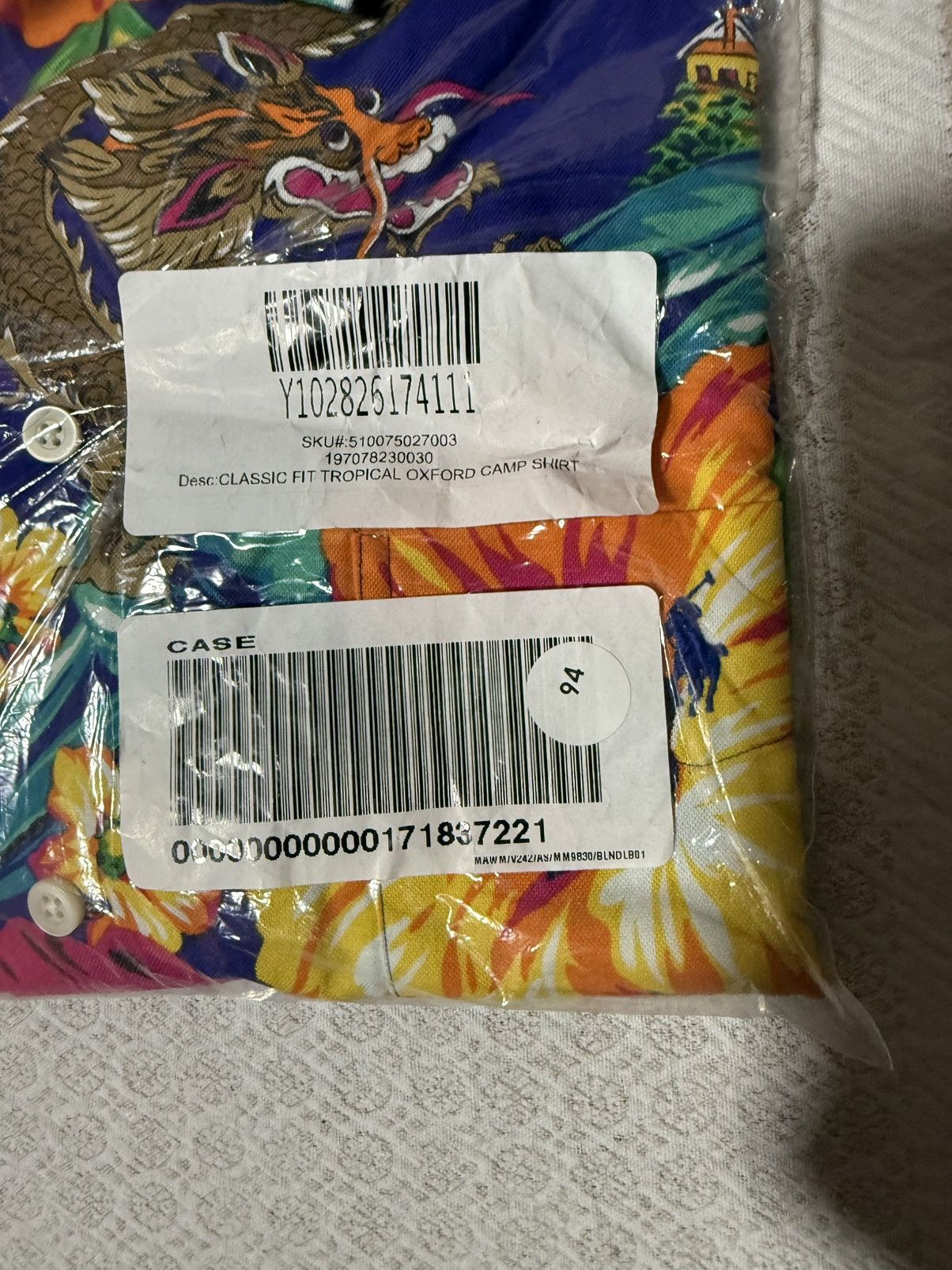 Polo Ralph Lauren Polo Ralph Lauren Classic Fit Tropical Oxford Camp Shirt Size US XL / EU 56 / 4 - 4 Thumbnail