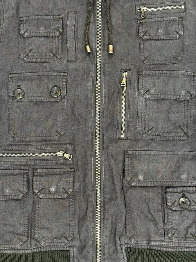 Dolce & Gabbana AW2003 Dolce & Gabbana Dark Grey Multi-Pocket Utility Jacket Size US M / EU 48-50 / 2 - 9 Thumbnail