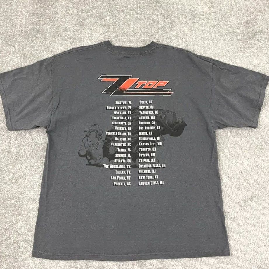 AAA ZZ TOP Shirt Mens 2XL XXL Gray Large Graphic Rock Band Music Tee Y2K Size US XXL / EU 58 / 5 - 2 Thumbnail