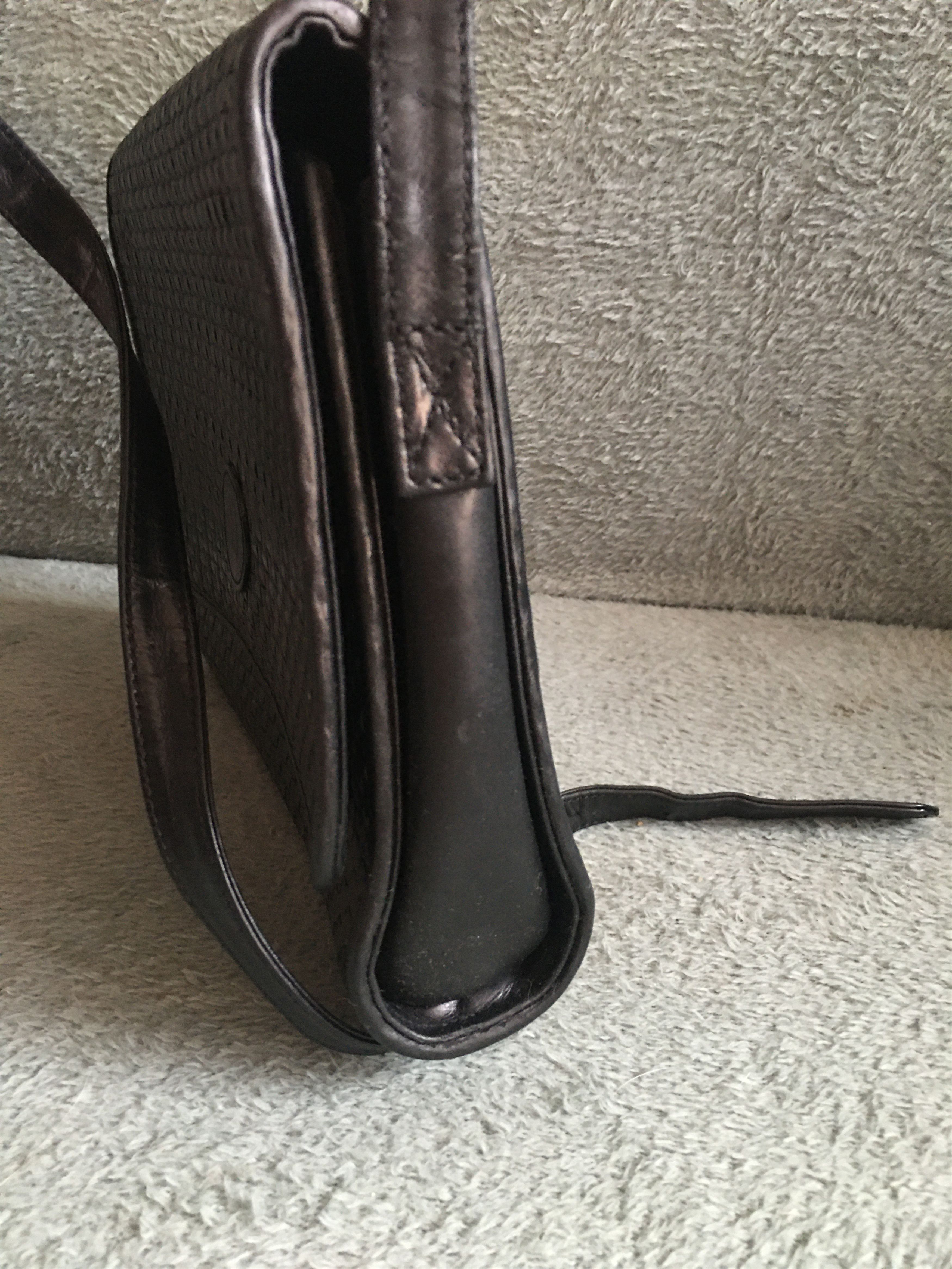 Fendi FENDI Vintage Black Braided Leather Crossbody Shoulder Bag Size ONE SIZE - 5 Thumbnail