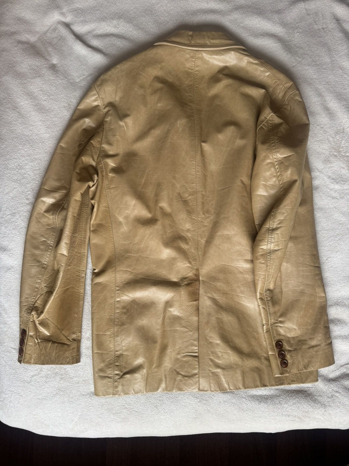 Vintage Matrix gold beige leather coat Size US L / EU 52-54 / 3 - 4 Thumbnail