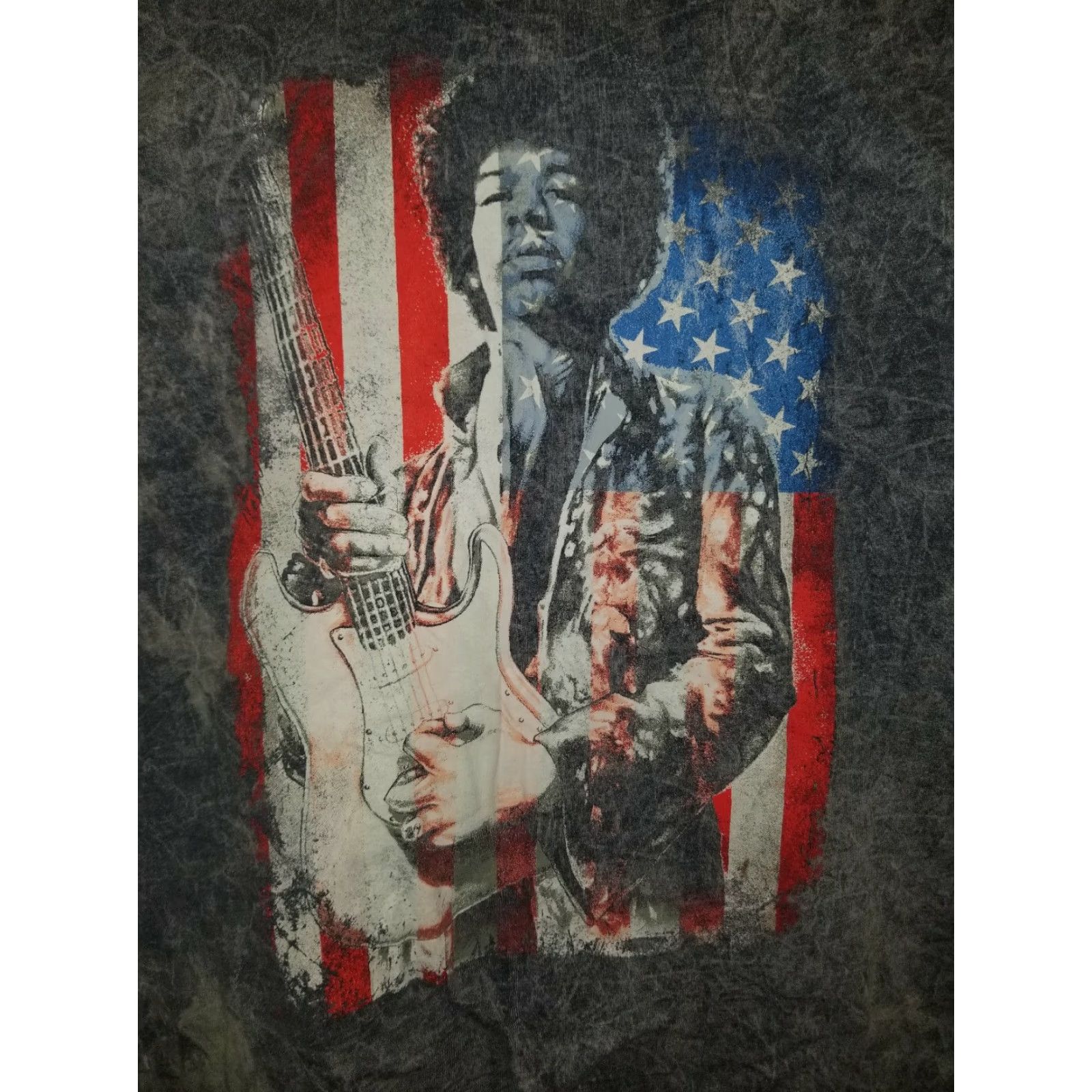 Vintage VINTAGE Mens L Jimi Hendrix Patriotic T-Shirt Stone-Washed Jeans Karl Ferris Collection Size US L / EU 52-54 / 3 - 2 Thumbnail