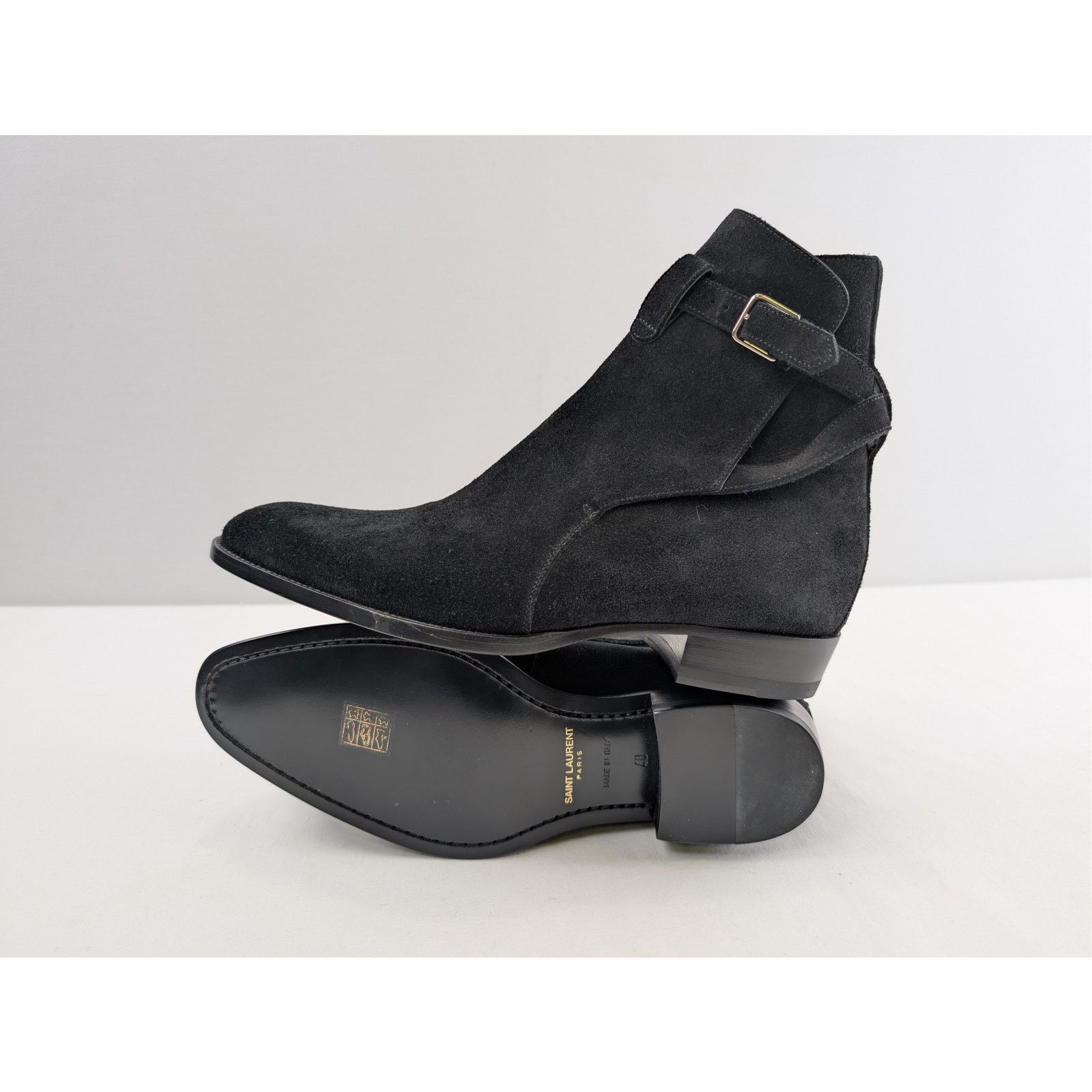 Saint Laurent Paris o1rshd1 Otterproof Wyatt 30 Jodhpur Boots in Nero Size US 7 / EU 40 - 12 Thumbnail