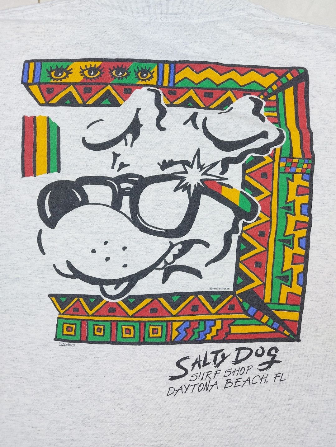 Vintage Vintage 80s Salty Dog Surf Shop Daytona Beach USA TEE Size US XL / EU 56 / 4 - 5 Thumbnail