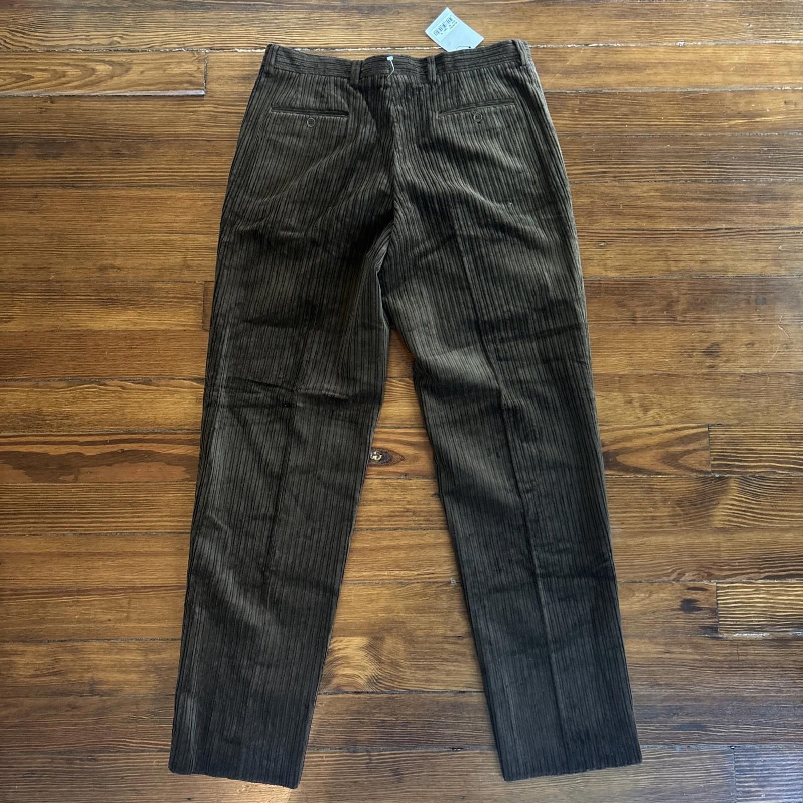 Other Newboxer Italia Brown Corduroy Pants Dead Stock NWT Size 40 Size US 32 / EU 48 - 5 Thumbnail