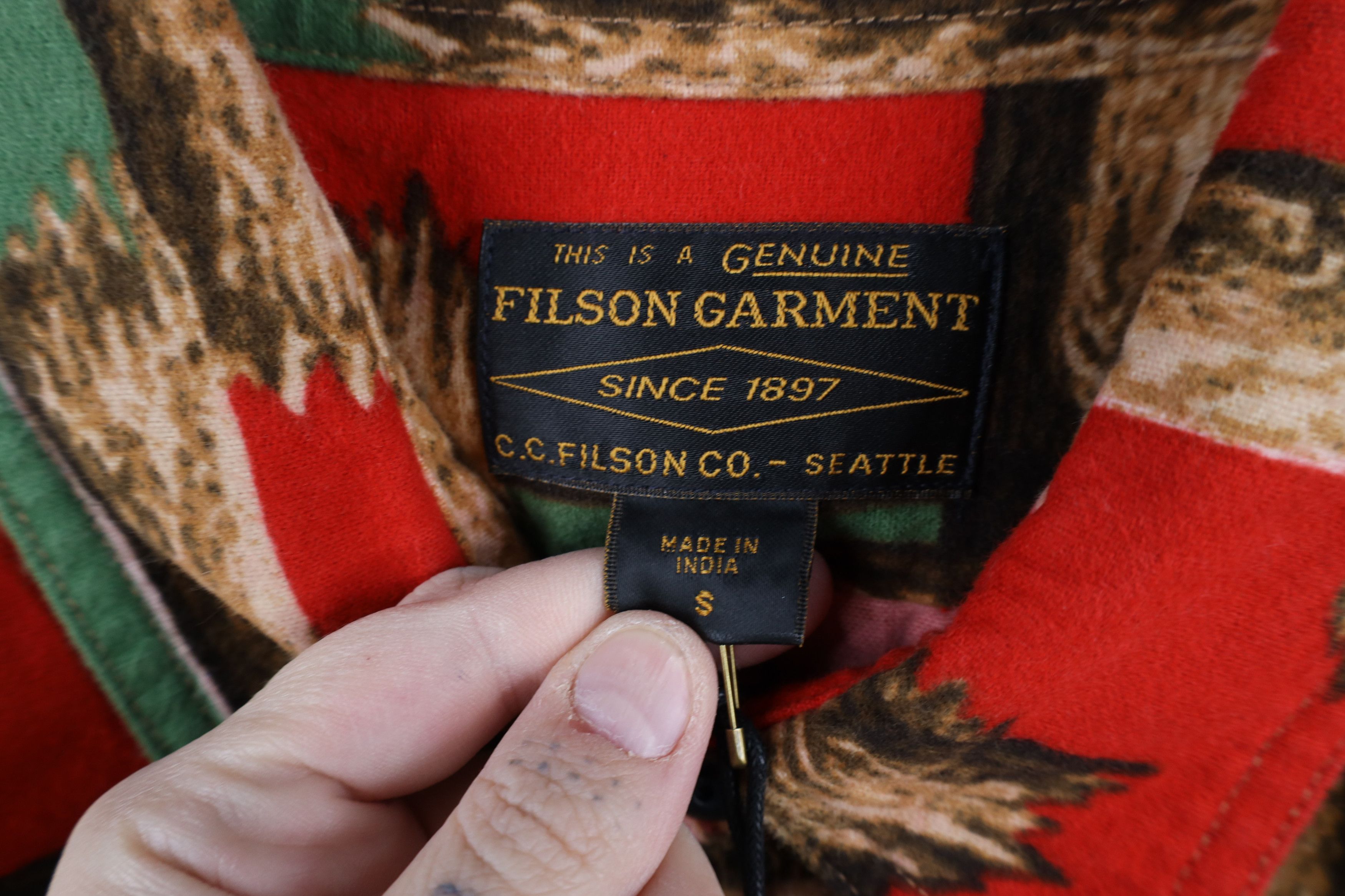 Filson × Vintage New CC Filson Wood Log Field Flannel Button Shirt Cotton Size US S / EU 44-46 / 1 - 8 Thumbnail